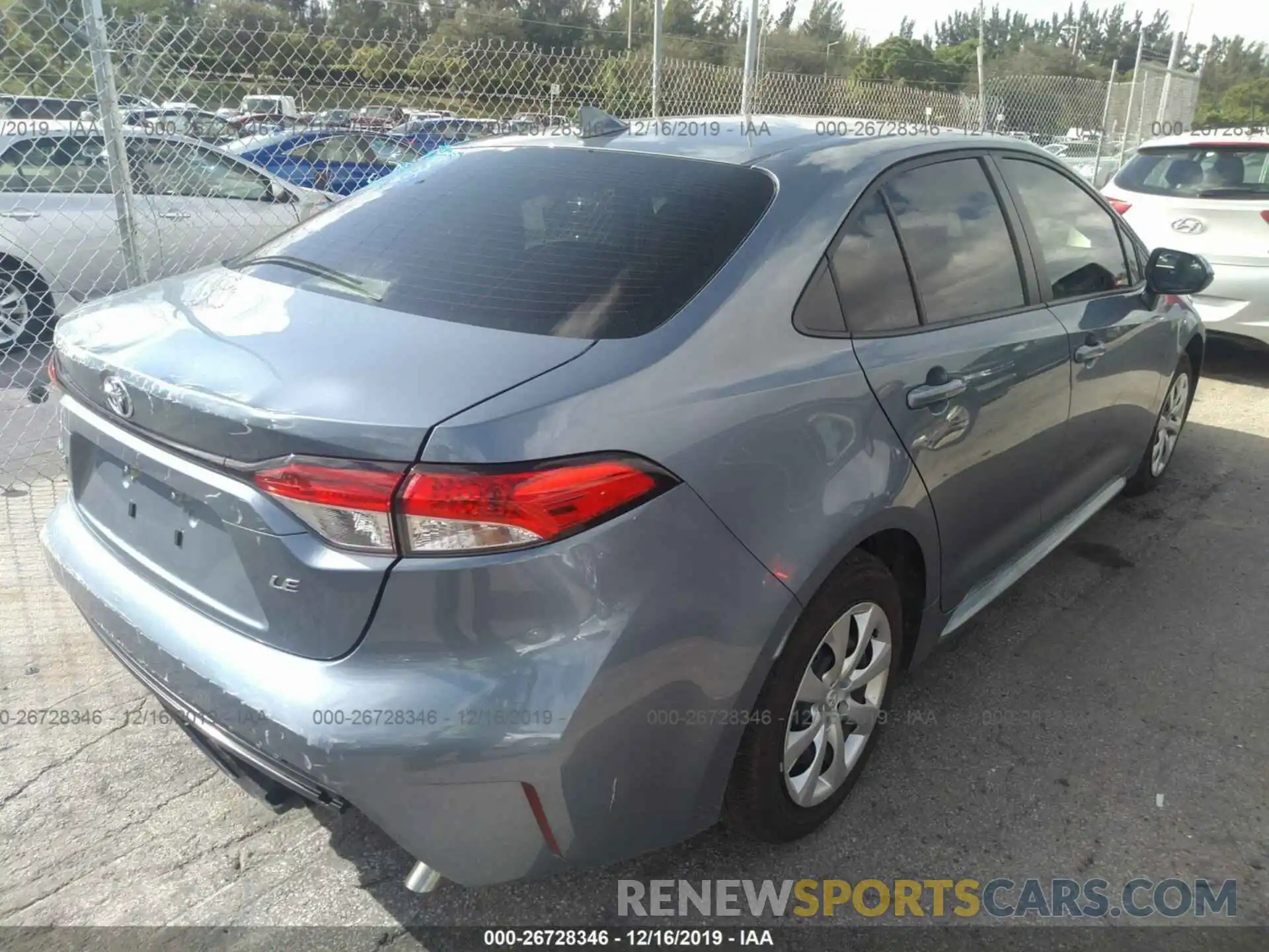 4 Photograph of a damaged car JTDEPRAE6LJ064543 TOYOTA COROLLA 2020