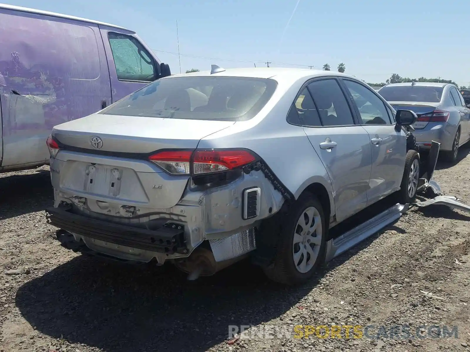 4 Photograph of a damaged car JTDEPRAE6LJ064848 TOYOTA COROLLA 2020