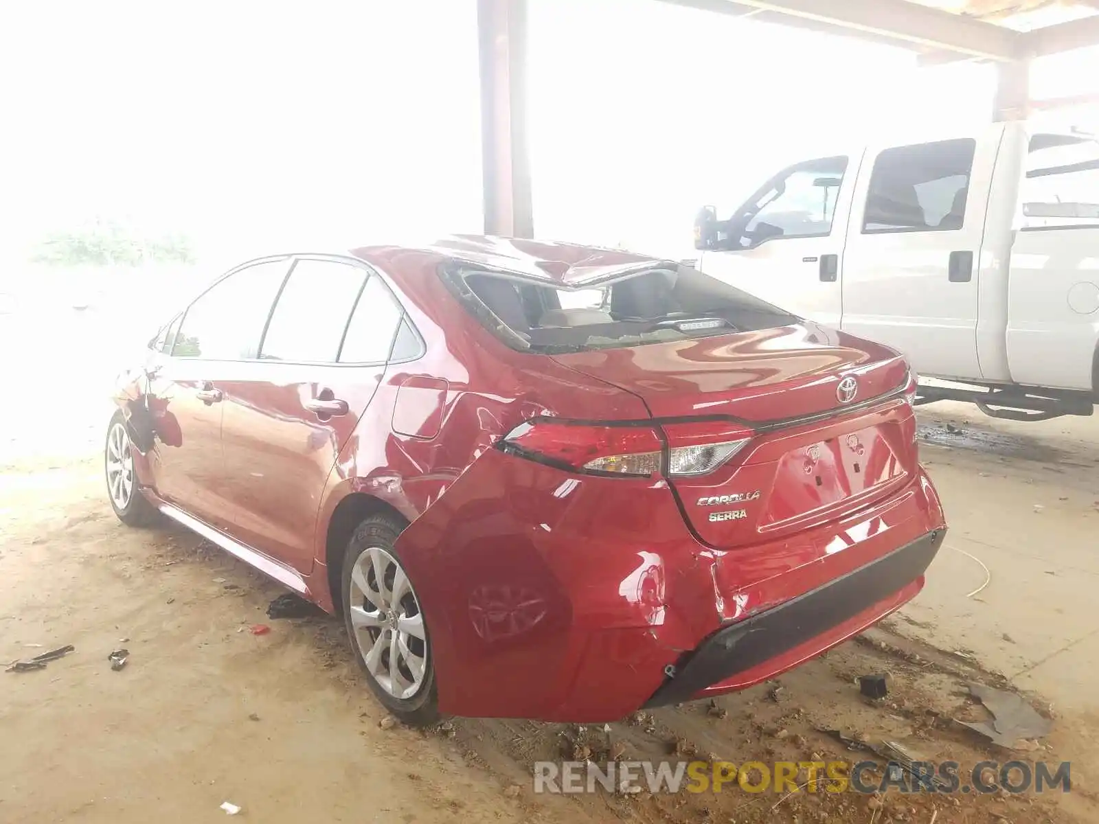 3 Photograph of a damaged car JTDEPRAE6LJ065255 TOYOTA COROLLA 2020