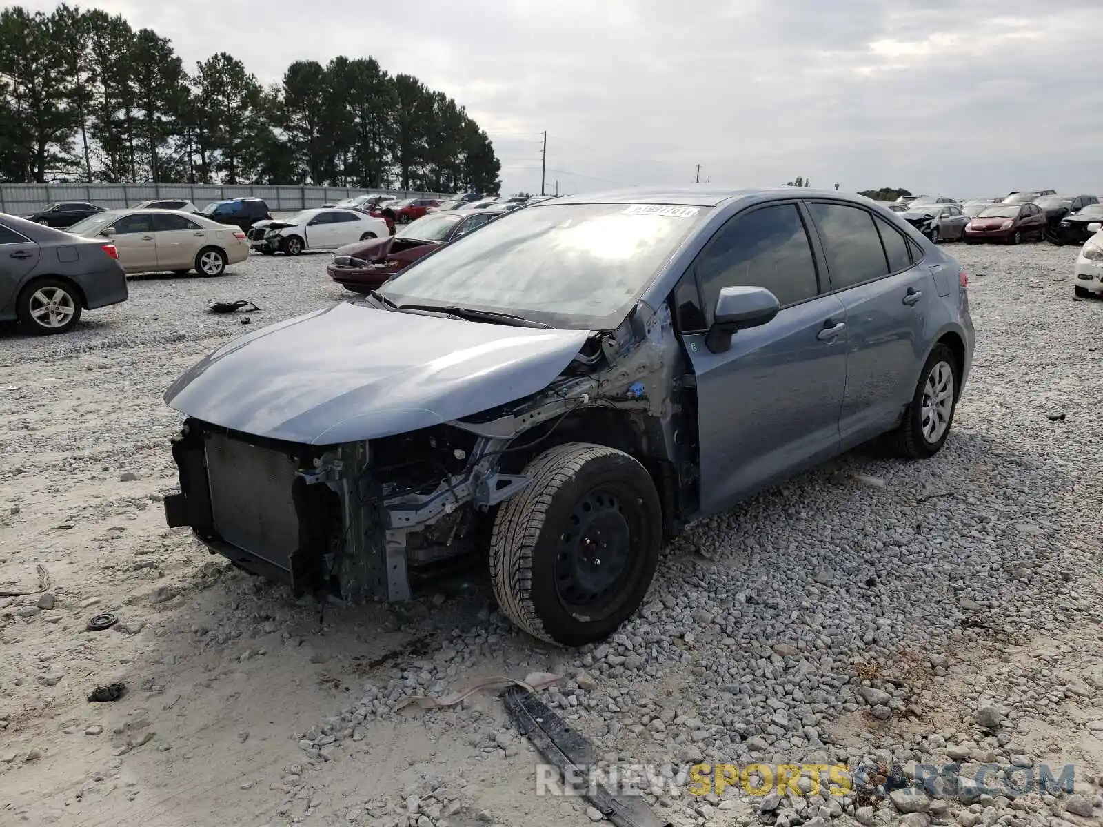 2 Photograph of a damaged car JTDEPRAE6LJ066311 TOYOTA COROLLA 2020