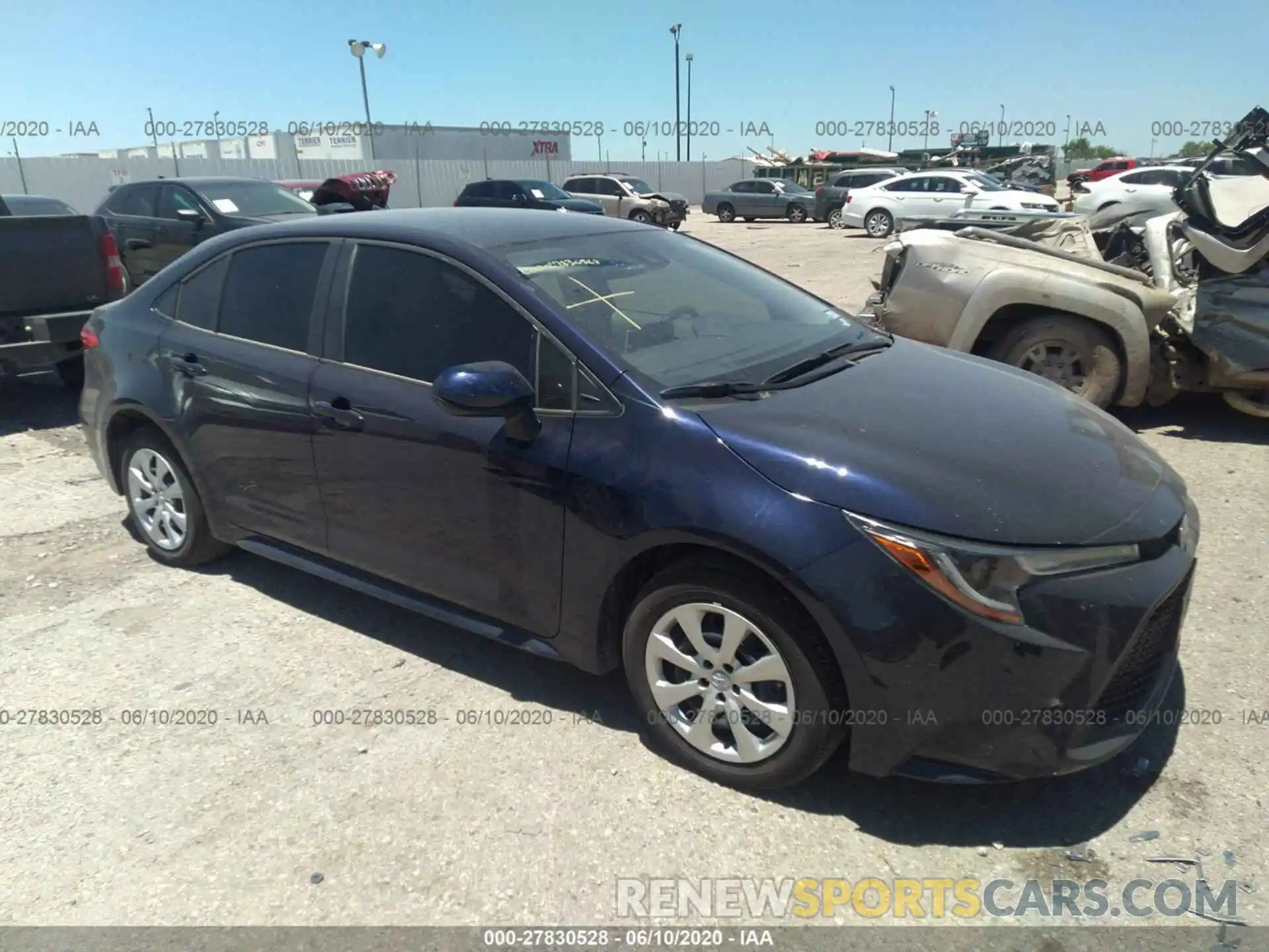 1 Photograph of a damaged car JTDEPRAE6LJ066616 TOYOTA COROLLA 2020