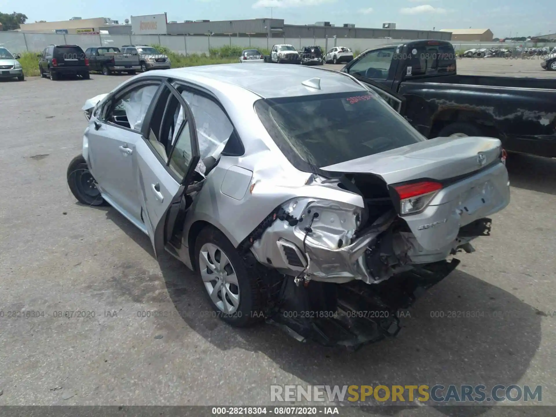 3 Photograph of a damaged car JTDEPRAE6LJ066762 TOYOTA COROLLA 2020