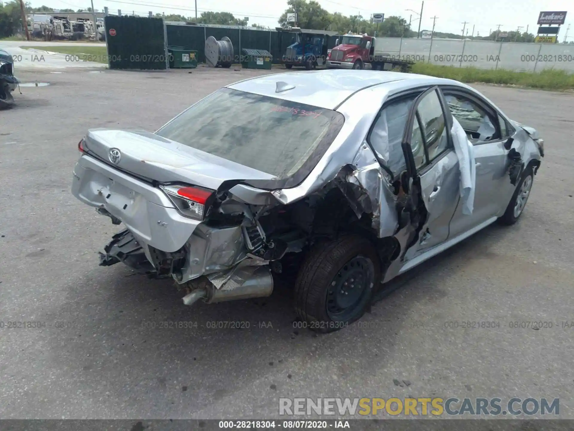 4 Photograph of a damaged car JTDEPRAE6LJ066762 TOYOTA COROLLA 2020