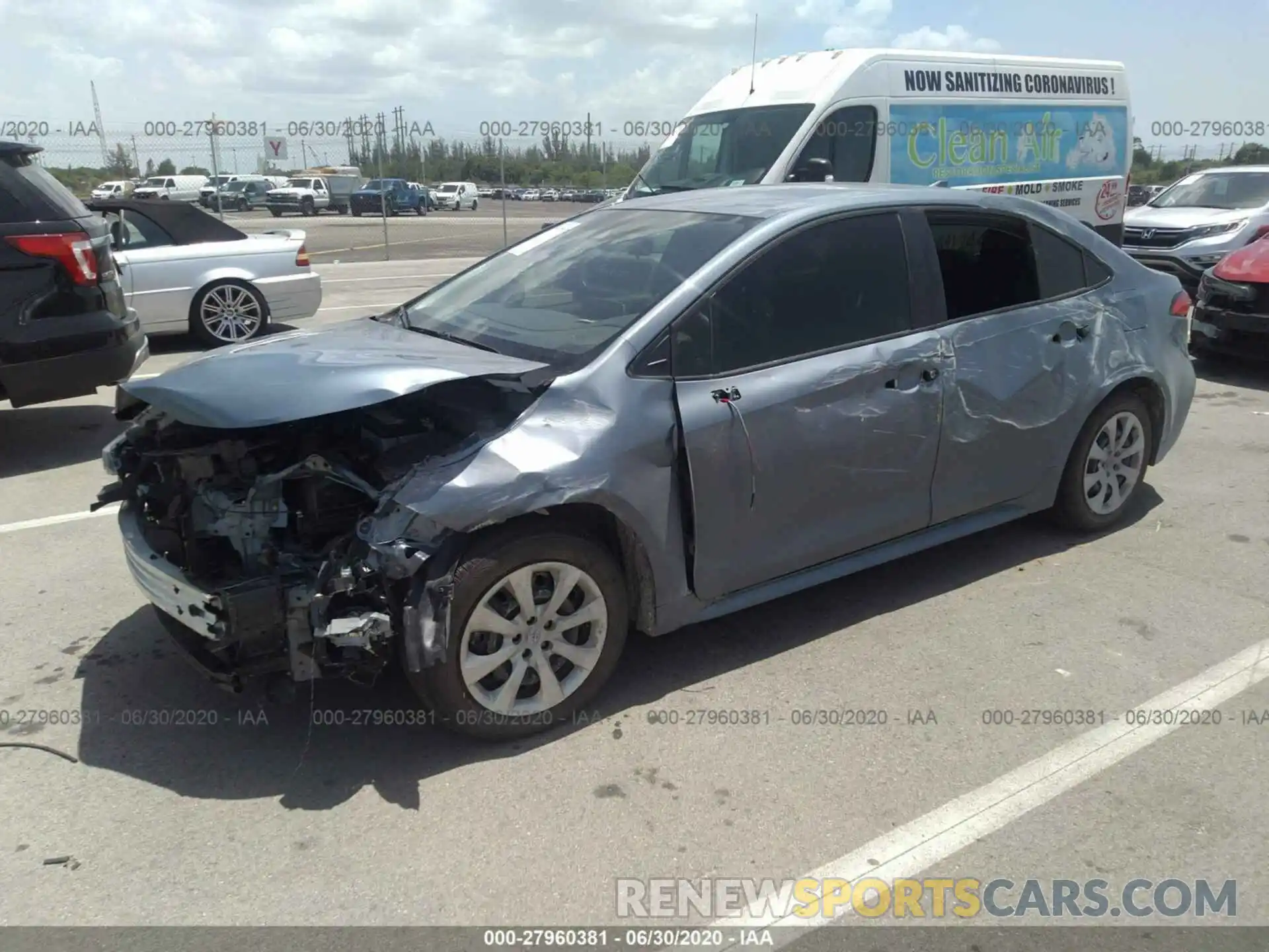 2 Photograph of a damaged car JTDEPRAE6LJ068365 TOYOTA COROLLA 2020