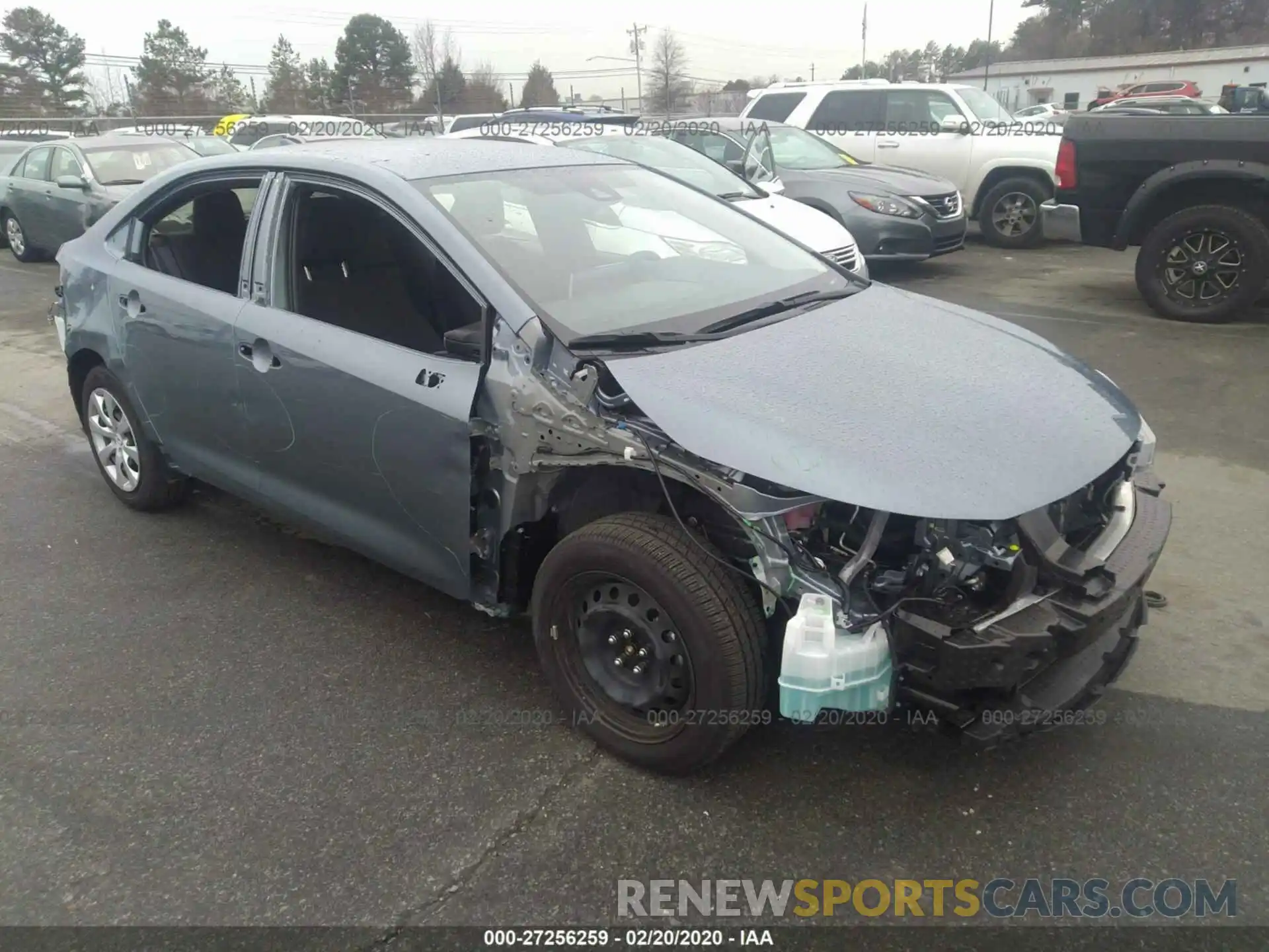 1 Photograph of a damaged car JTDEPRAE6LJ068981 TOYOTA COROLLA 2020