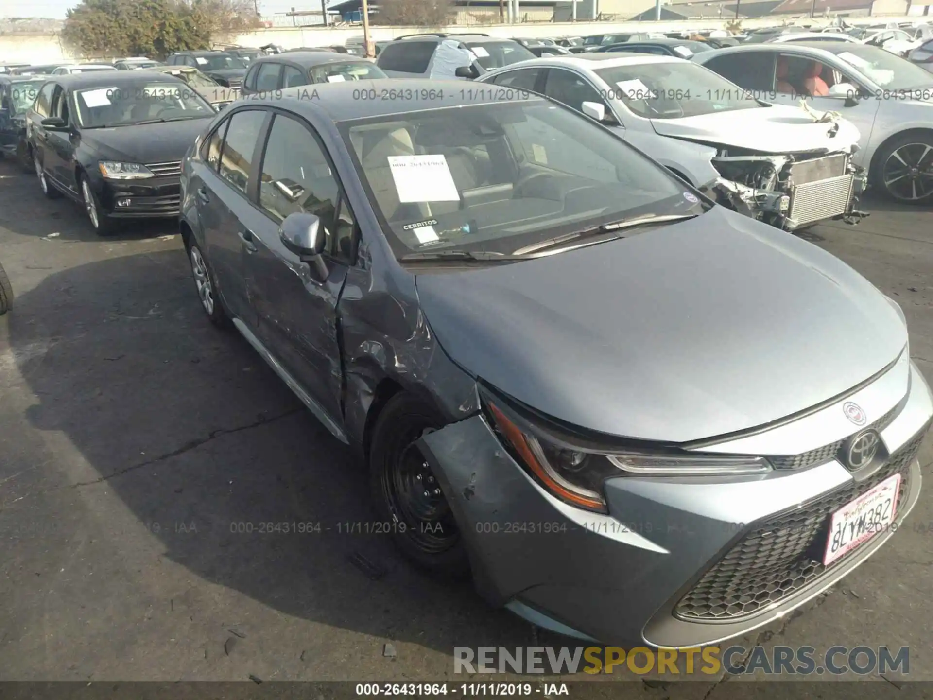 1 Photograph of a damaged car JTDEPRAE6LJ071217 TOYOTA COROLLA 2020