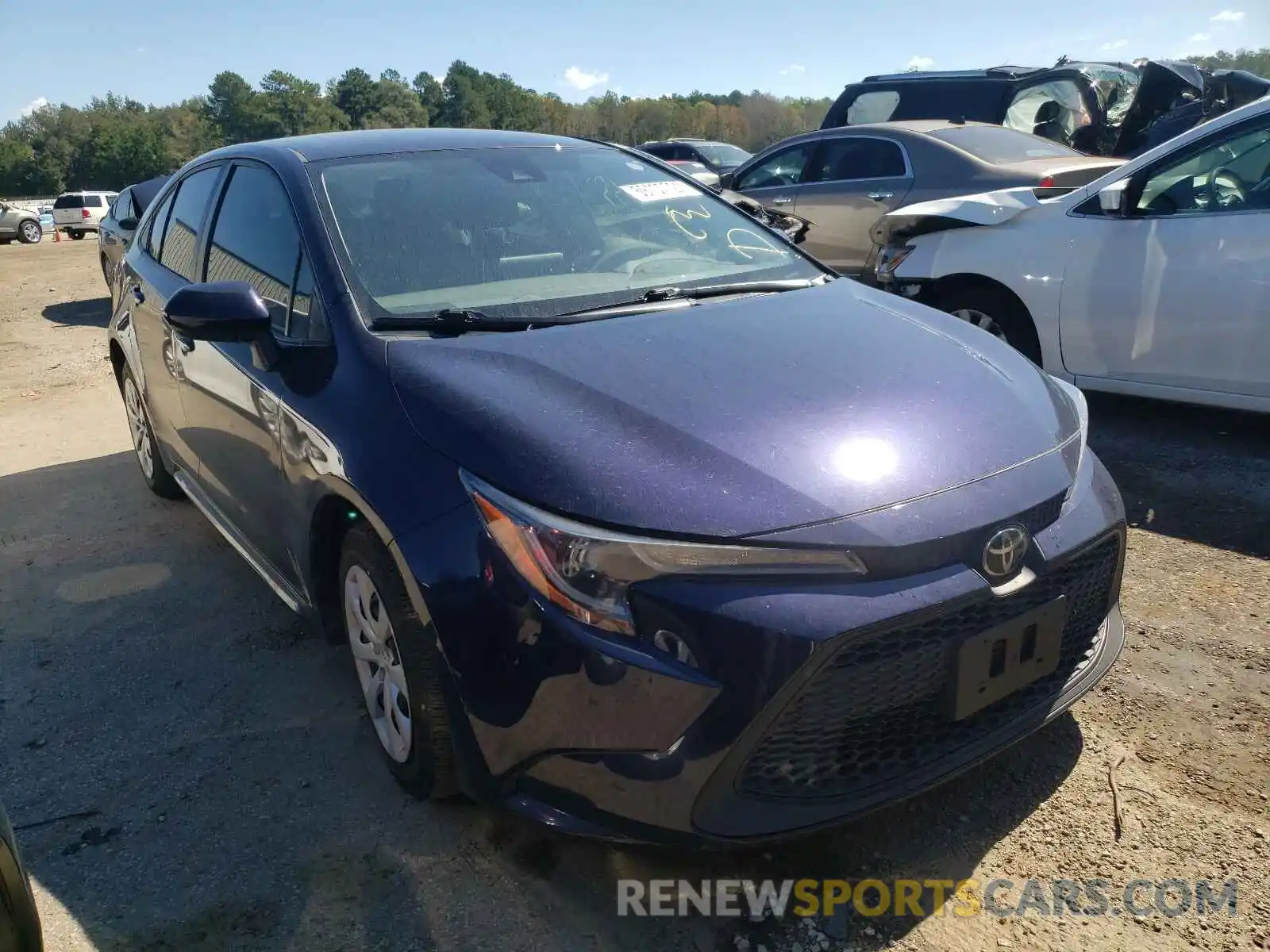 1 Photograph of a damaged car JTDEPRAE6LJ074392 TOYOTA COROLLA 2020