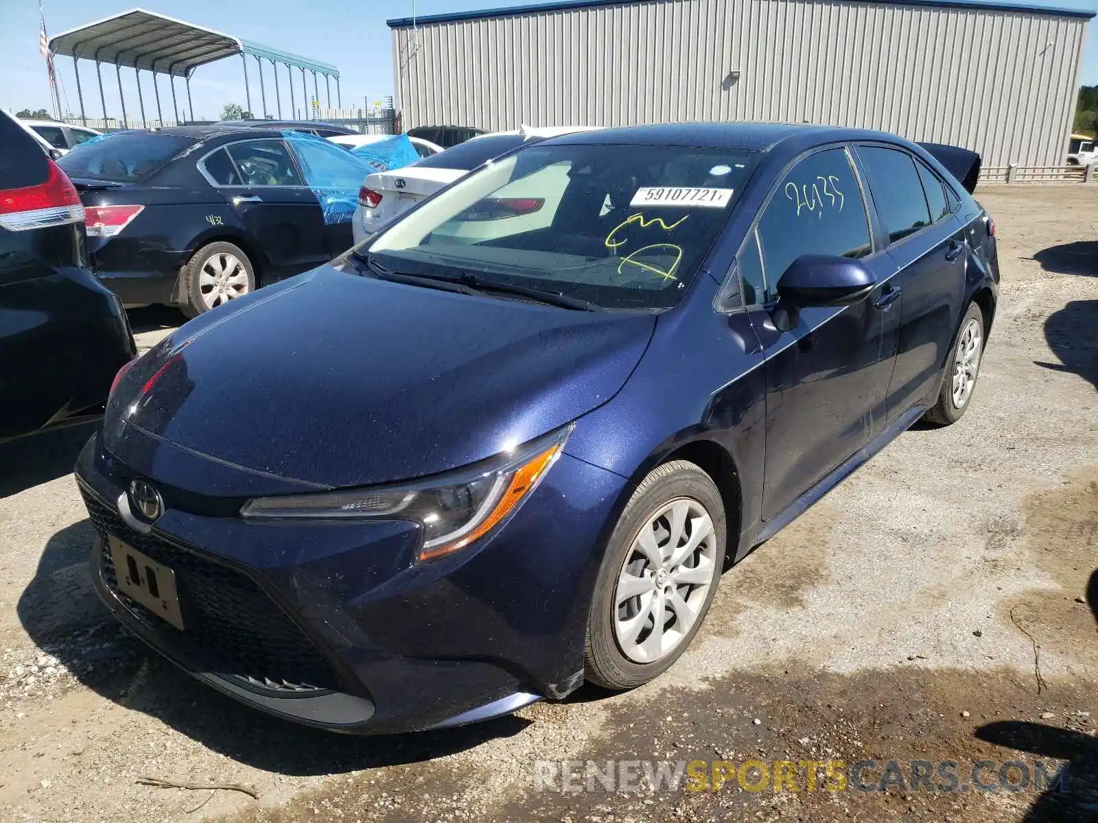 2 Photograph of a damaged car JTDEPRAE6LJ074392 TOYOTA COROLLA 2020