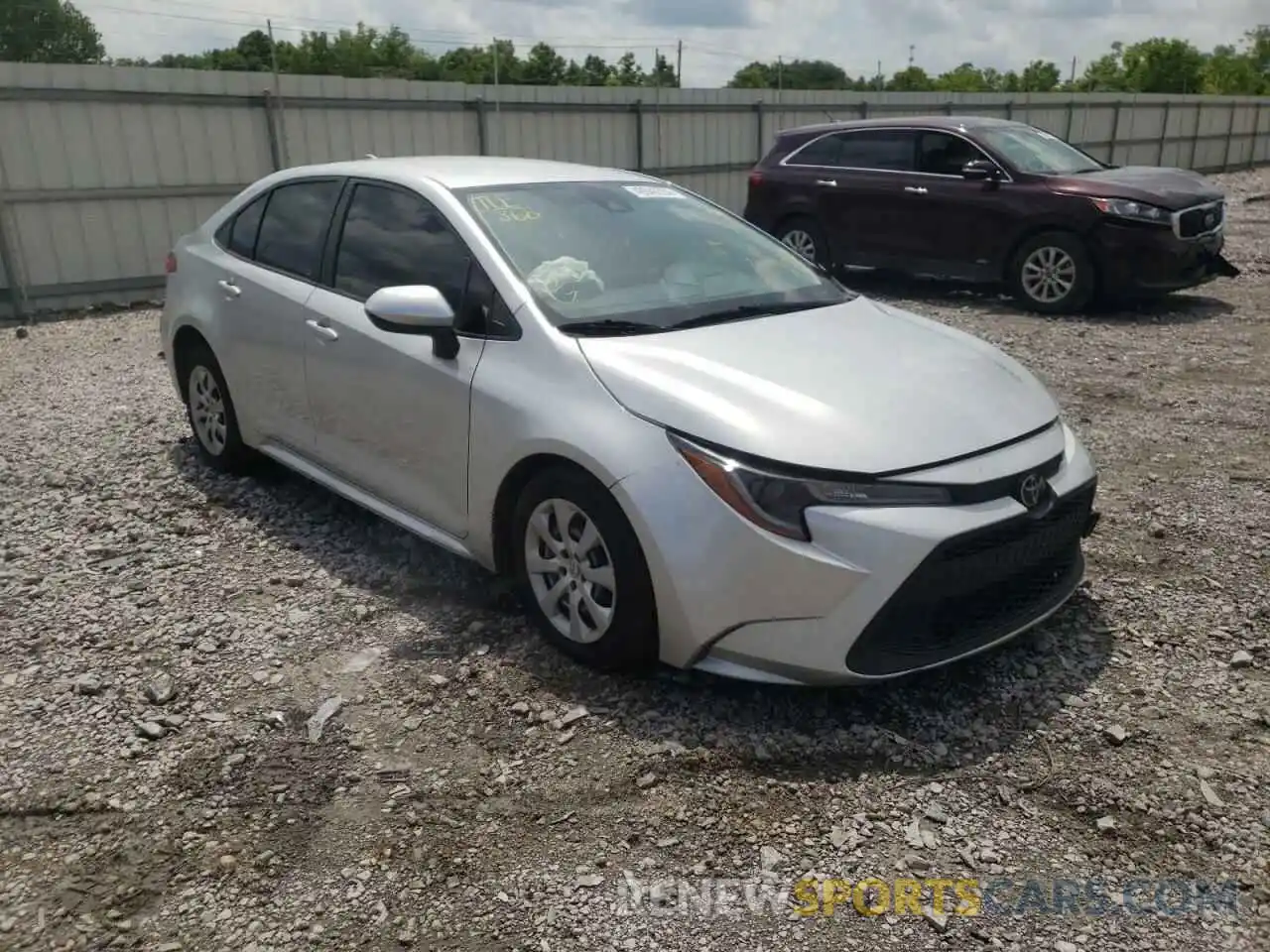 1 Photograph of a damaged car JTDEPRAE6LJ074764 TOYOTA COROLLA 2020