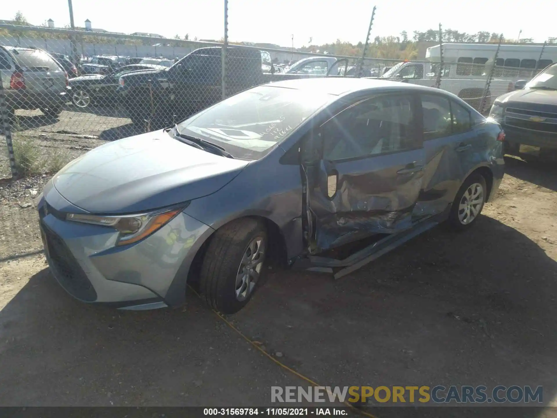 2 Photograph of a damaged car JTDEPRAE6LJ075459 TOYOTA COROLLA 2020