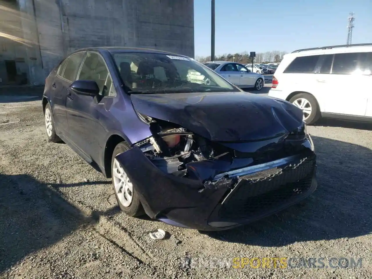 1 Photograph of a damaged car JTDEPRAE6LJ077342 TOYOTA COROLLA 2020