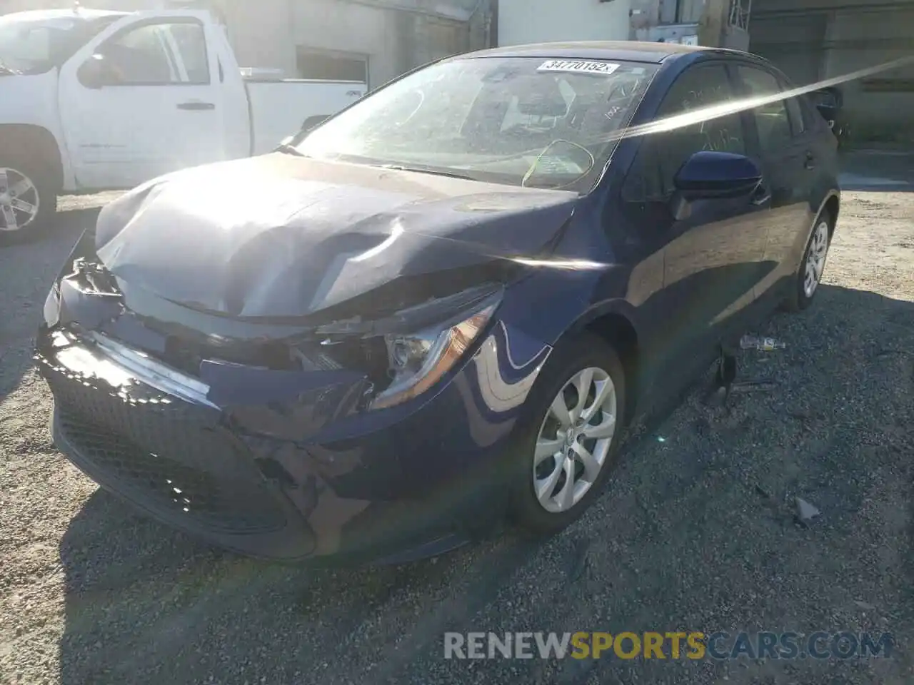 2 Photograph of a damaged car JTDEPRAE6LJ077342 TOYOTA COROLLA 2020