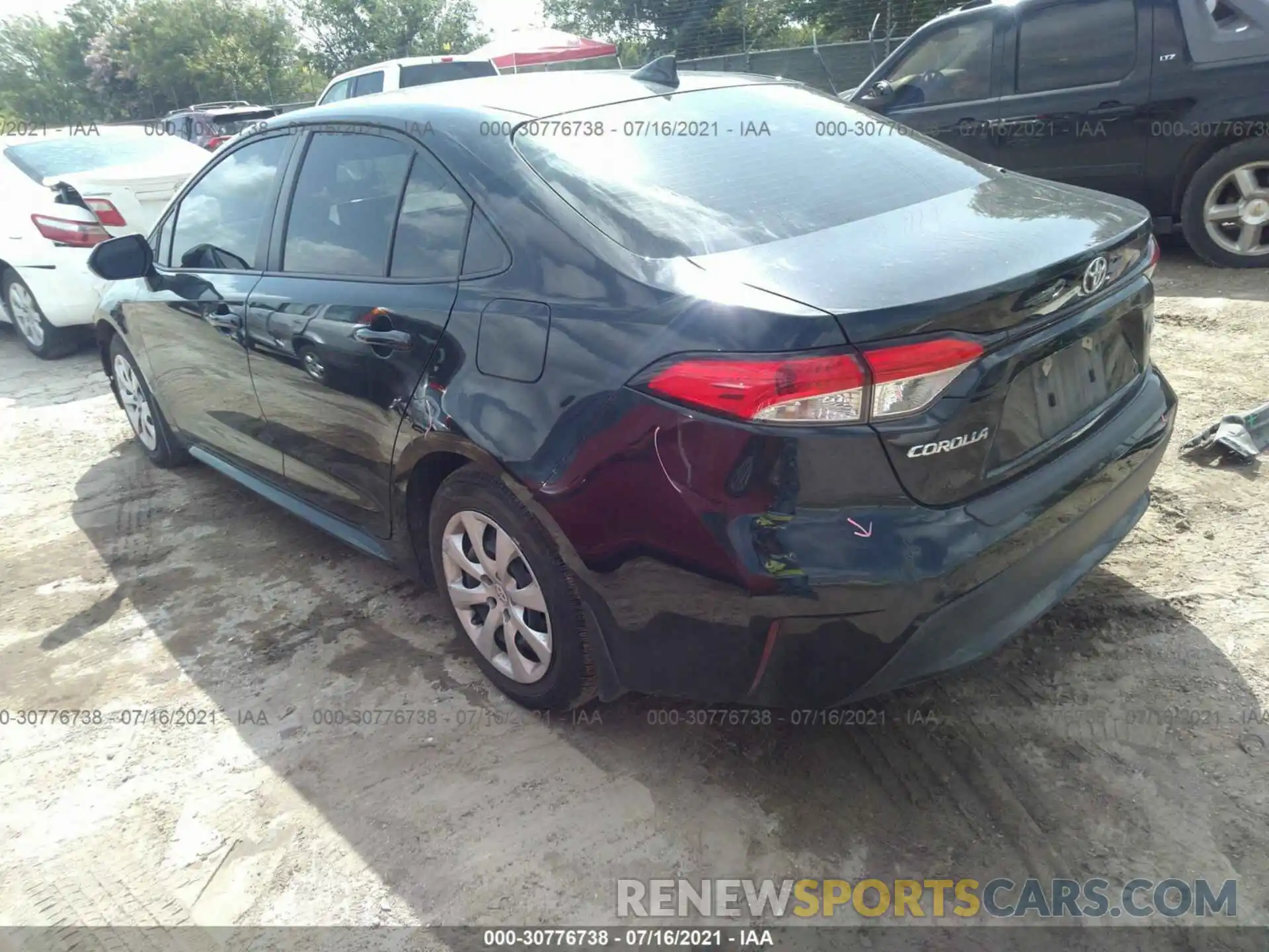 3 Photograph of a damaged car JTDEPRAE6LJ077454 TOYOTA COROLLA 2020