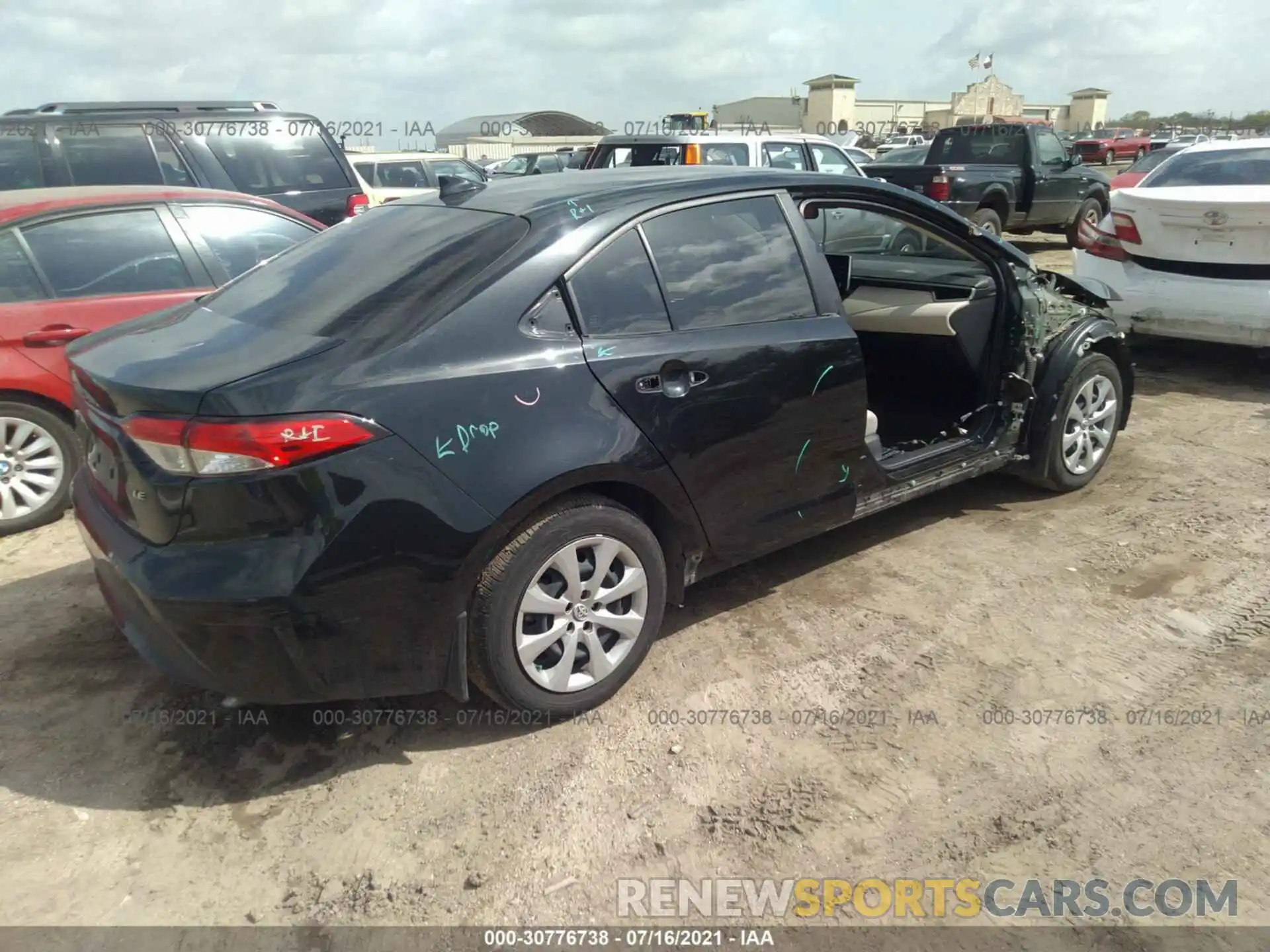 4 Photograph of a damaged car JTDEPRAE6LJ077454 TOYOTA COROLLA 2020