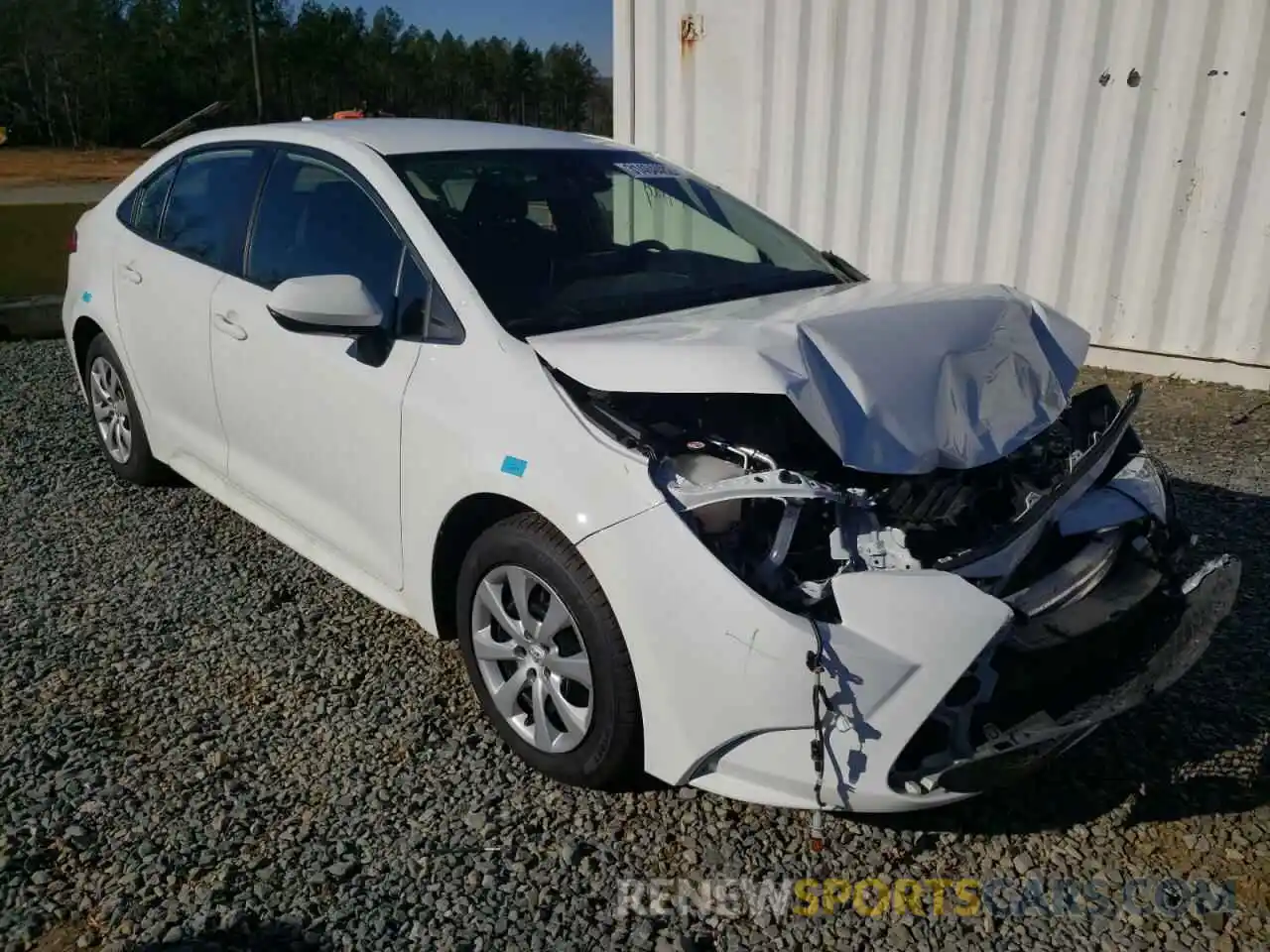 1 Photograph of a damaged car JTDEPRAE6LJ078460 TOYOTA COROLLA 2020