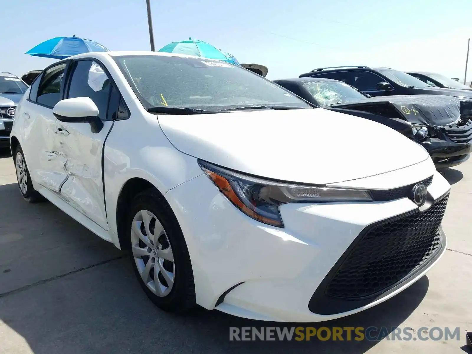 1 Photograph of a damaged car JTDEPRAE6LJ079401 TOYOTA COROLLA 2020