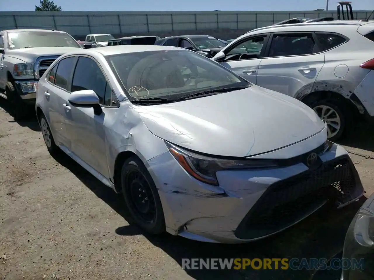 1 Photograph of a damaged car JTDEPRAE6LJ080046 TOYOTA COROLLA 2020