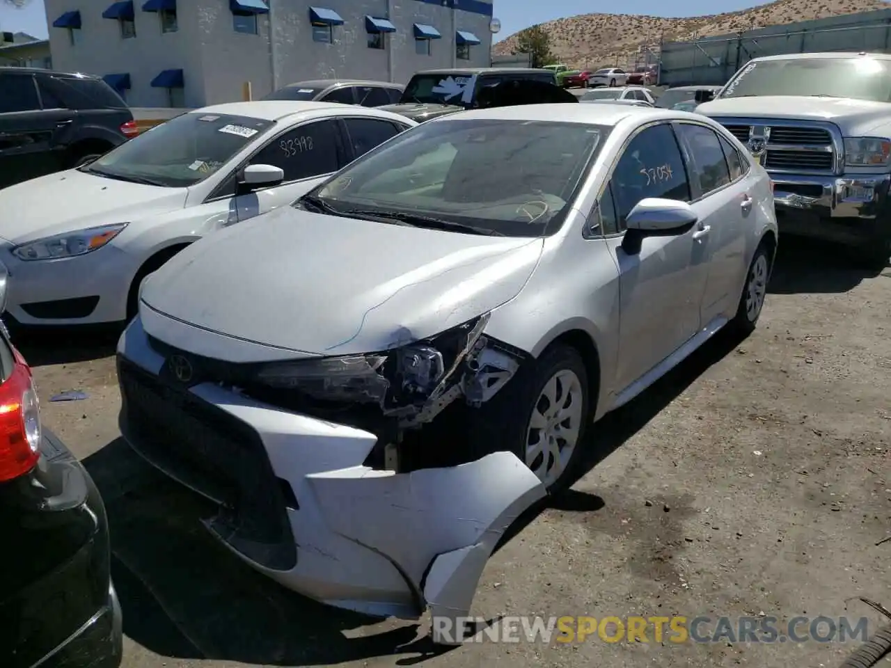 2 Photograph of a damaged car JTDEPRAE6LJ080046 TOYOTA COROLLA 2020