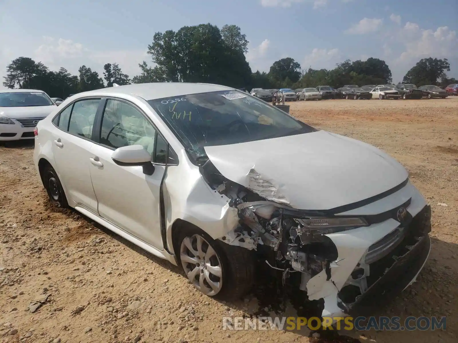 1 Photograph of a damaged car JTDEPRAE6LJ080256 TOYOTA COROLLA 2020