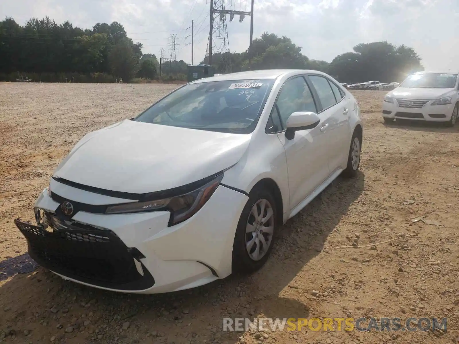 2 Photograph of a damaged car JTDEPRAE6LJ080256 TOYOTA COROLLA 2020