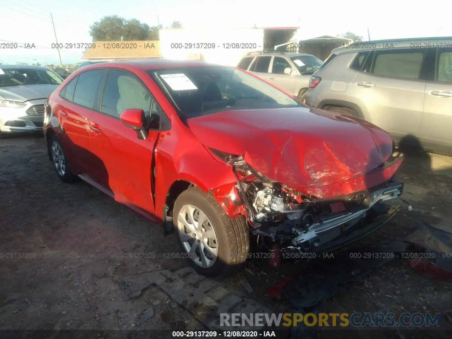 1 Photograph of a damaged car JTDEPRAE6LJ080550 TOYOTA COROLLA 2020