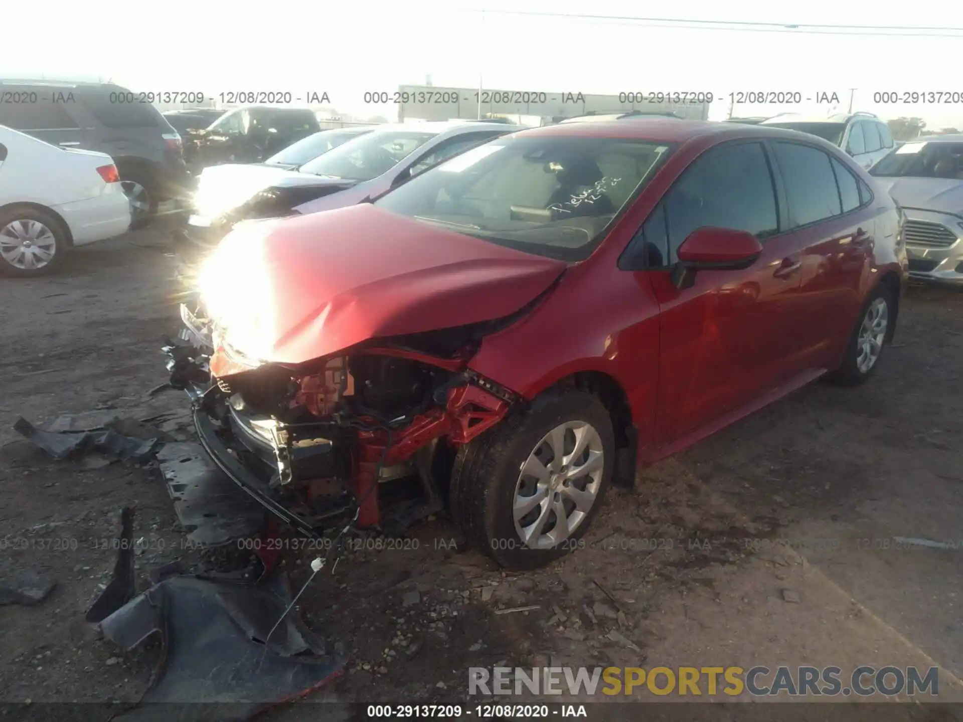 2 Photograph of a damaged car JTDEPRAE6LJ080550 TOYOTA COROLLA 2020