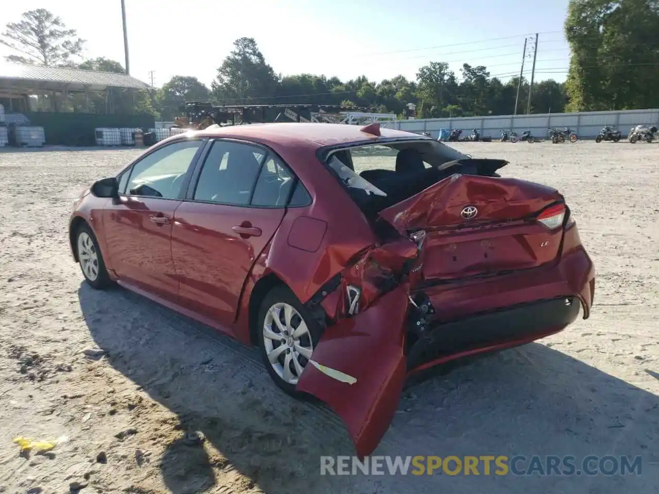 3 Photograph of a damaged car JTDEPRAE6LJ080614 TOYOTA COROLLA 2020