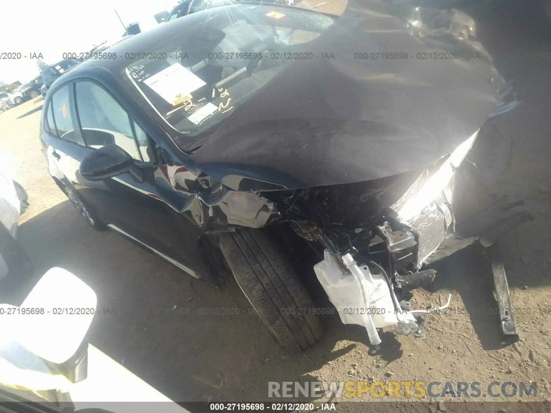 1 Photograph of a damaged car JTDEPRAE6LJ081374 TOYOTA COROLLA 2020