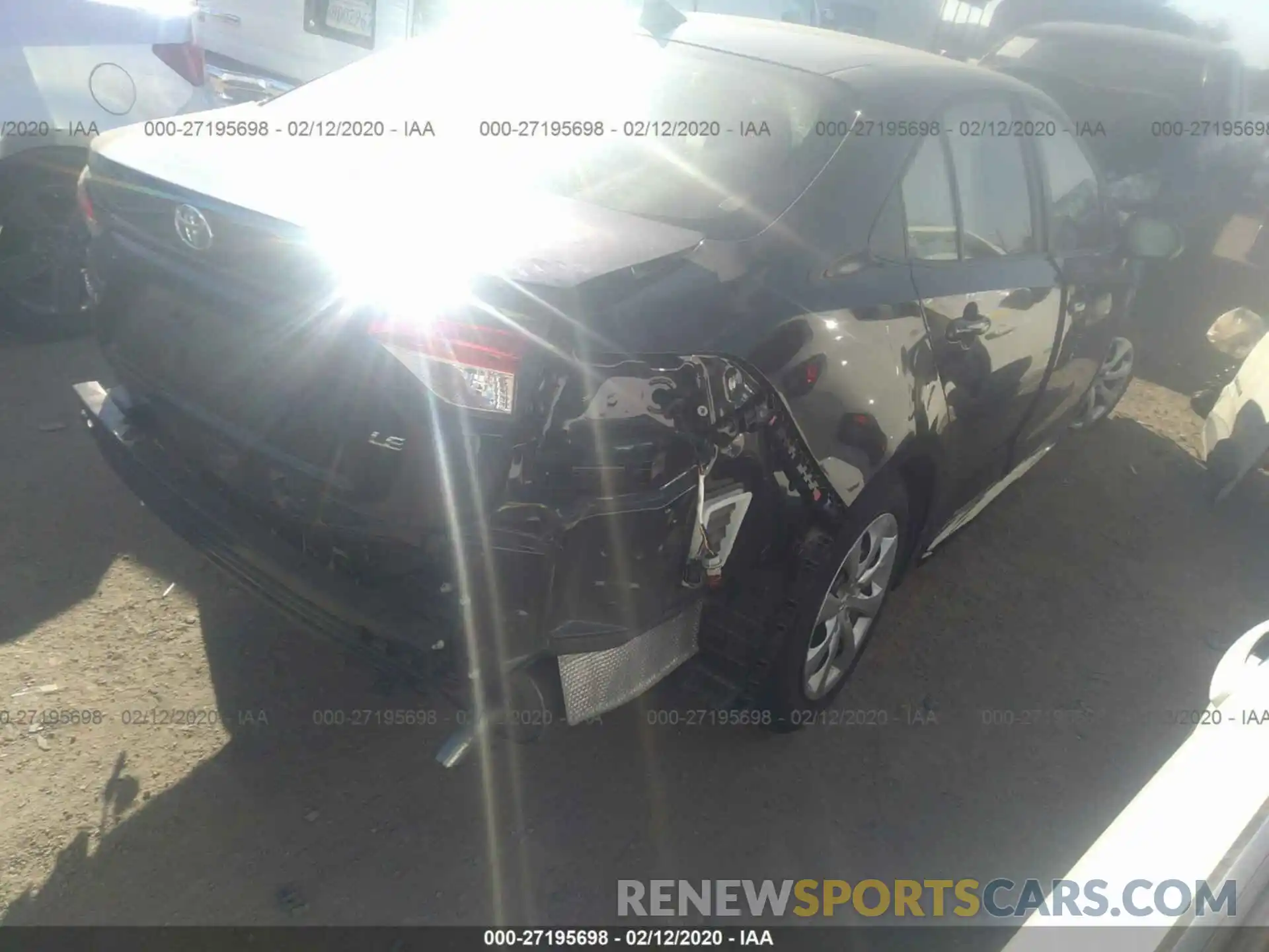 4 Photograph of a damaged car JTDEPRAE6LJ081374 TOYOTA COROLLA 2020