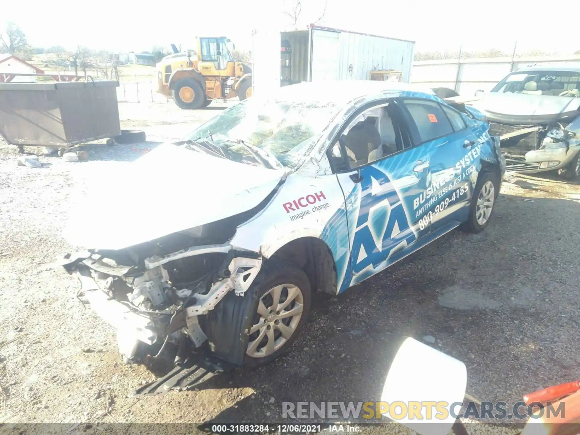 2 Photograph of a damaged car JTDEPRAE6LJ081696 TOYOTA COROLLA 2020