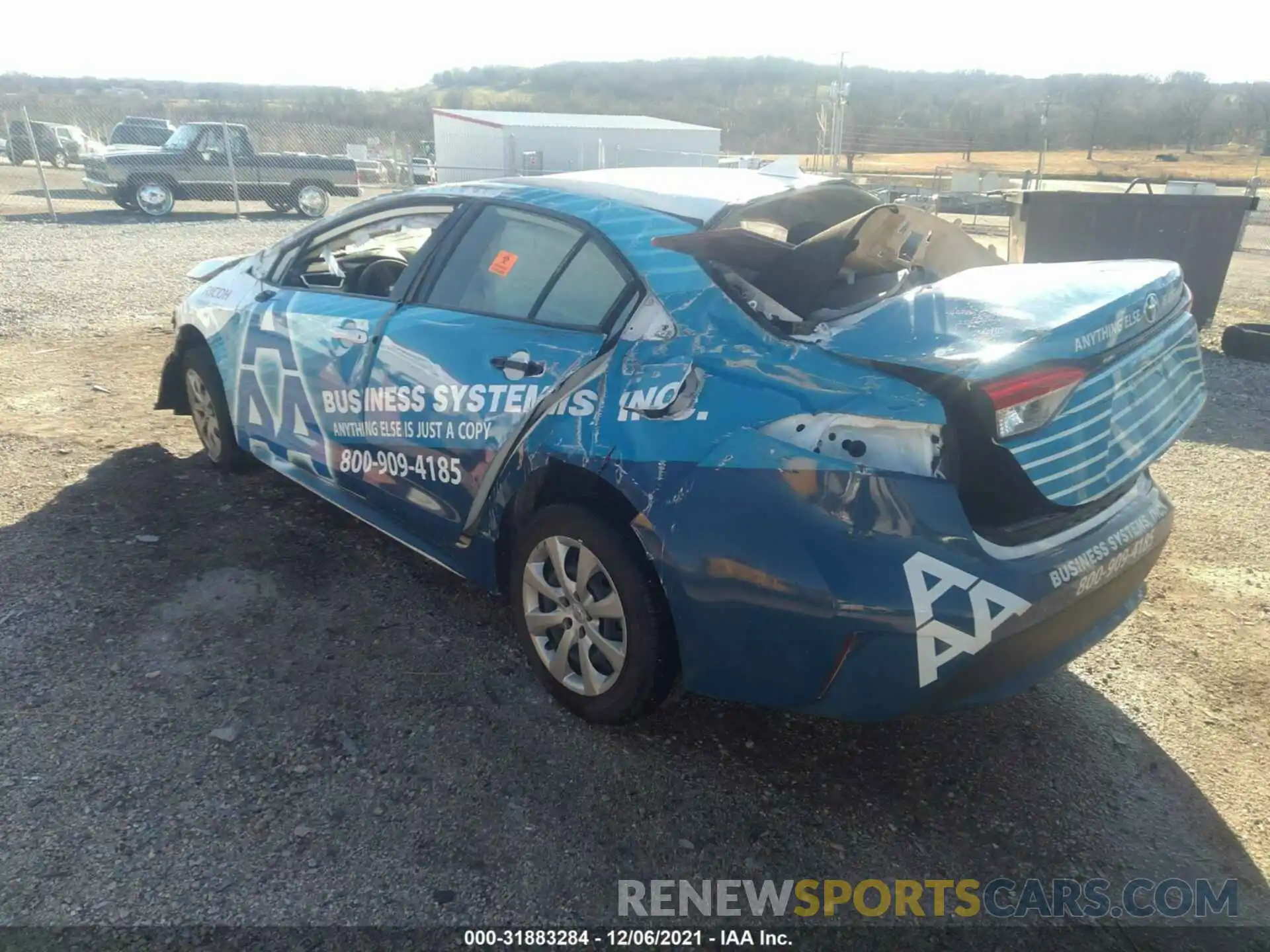 3 Photograph of a damaged car JTDEPRAE6LJ081696 TOYOTA COROLLA 2020