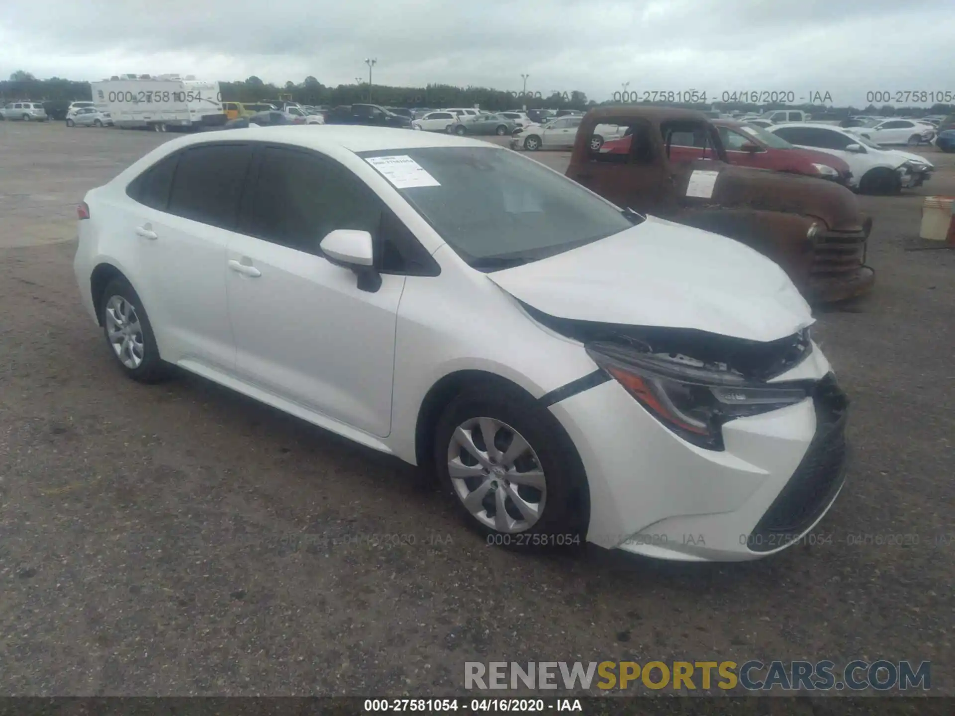 1 Photograph of a damaged car JTDEPRAE6LJ081777 TOYOTA COROLLA 2020