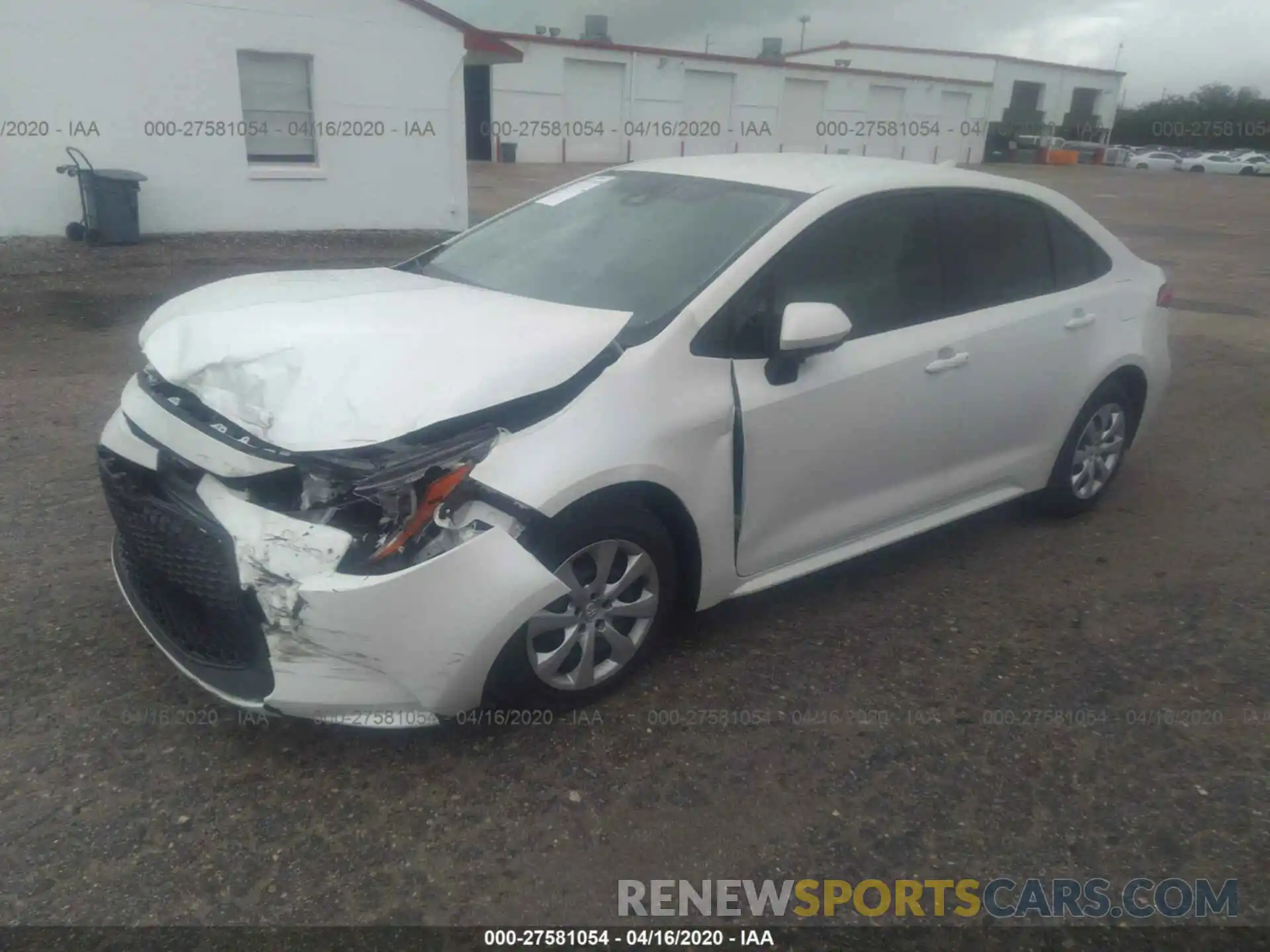 2 Photograph of a damaged car JTDEPRAE6LJ081777 TOYOTA COROLLA 2020