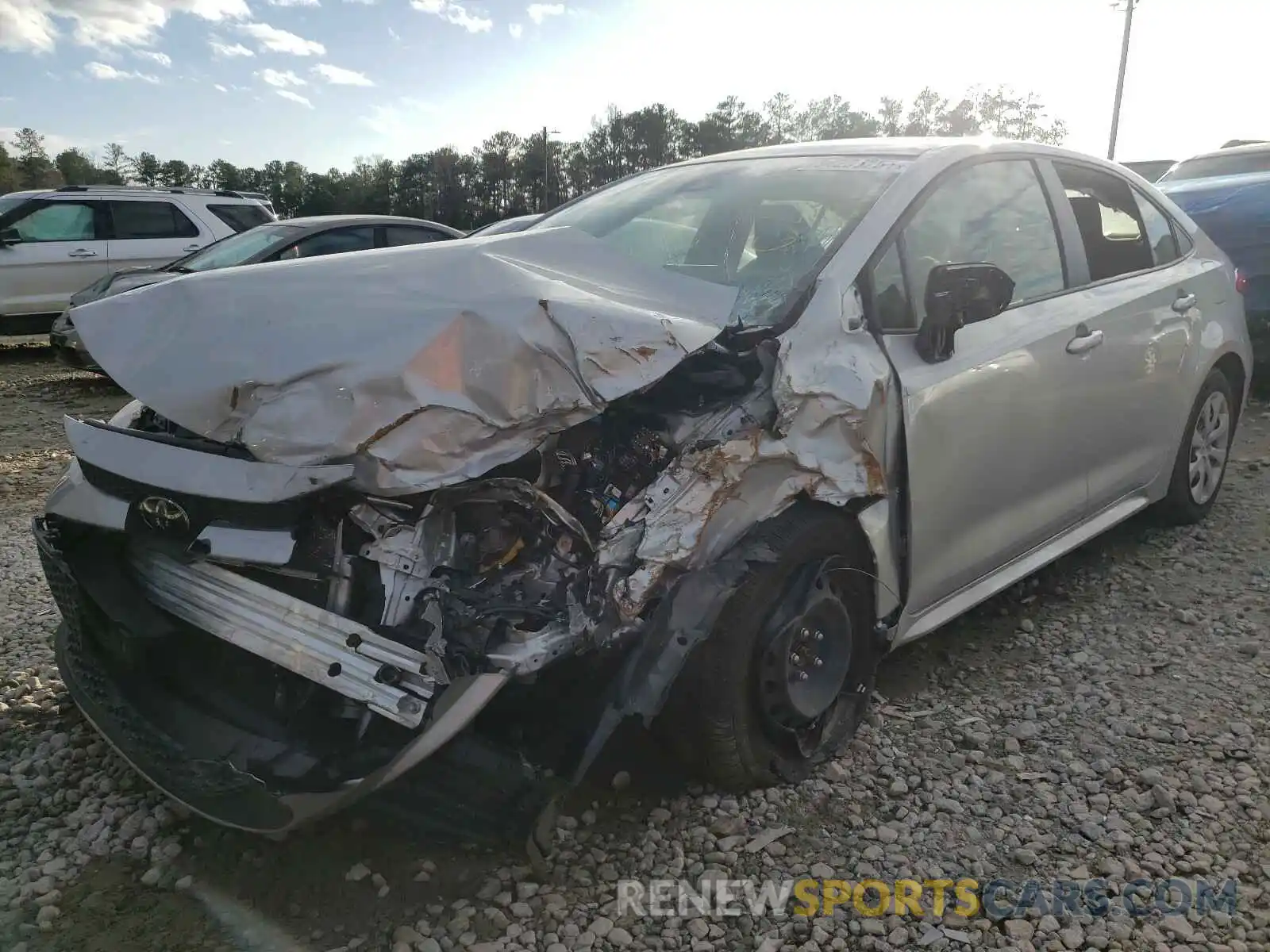 2 Фотография поврежденного автомобиля JTDEPRAE6LJ083030 TOYOTA COROLLA 2020