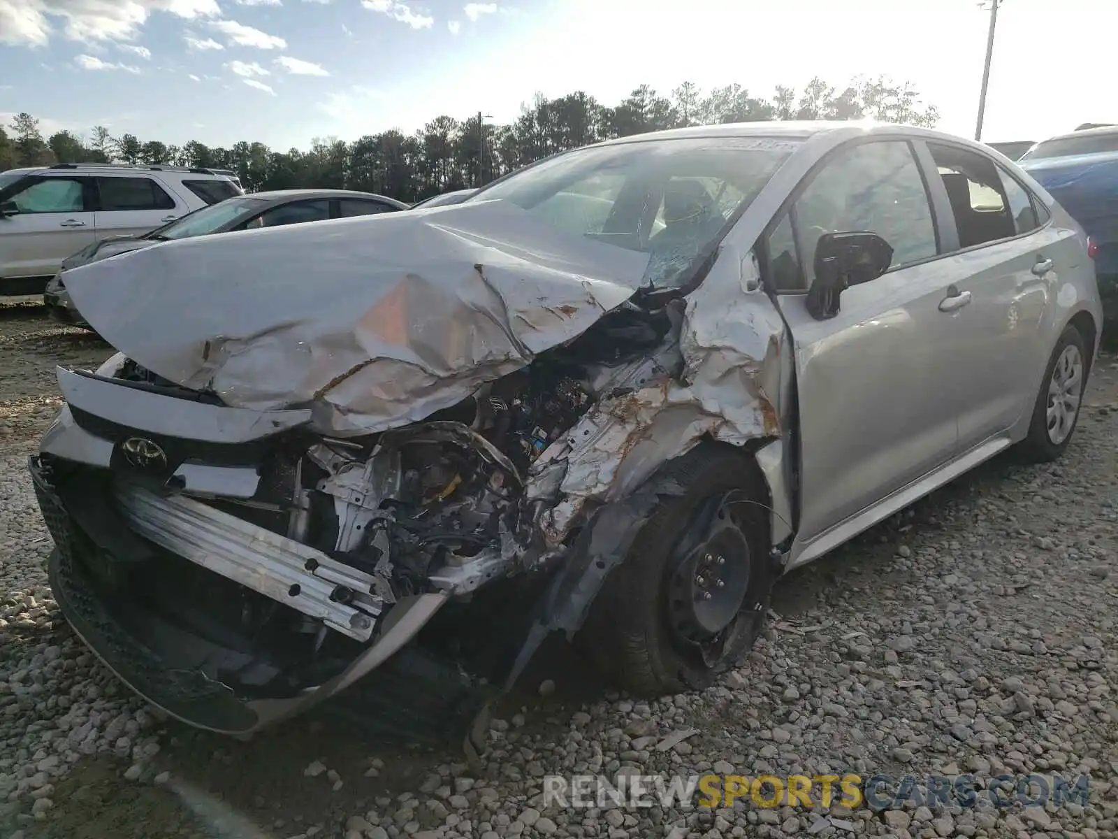 2 Photograph of a damaged car JTDEPRAE6LJ083030 TOYOTA COROLLA 2020