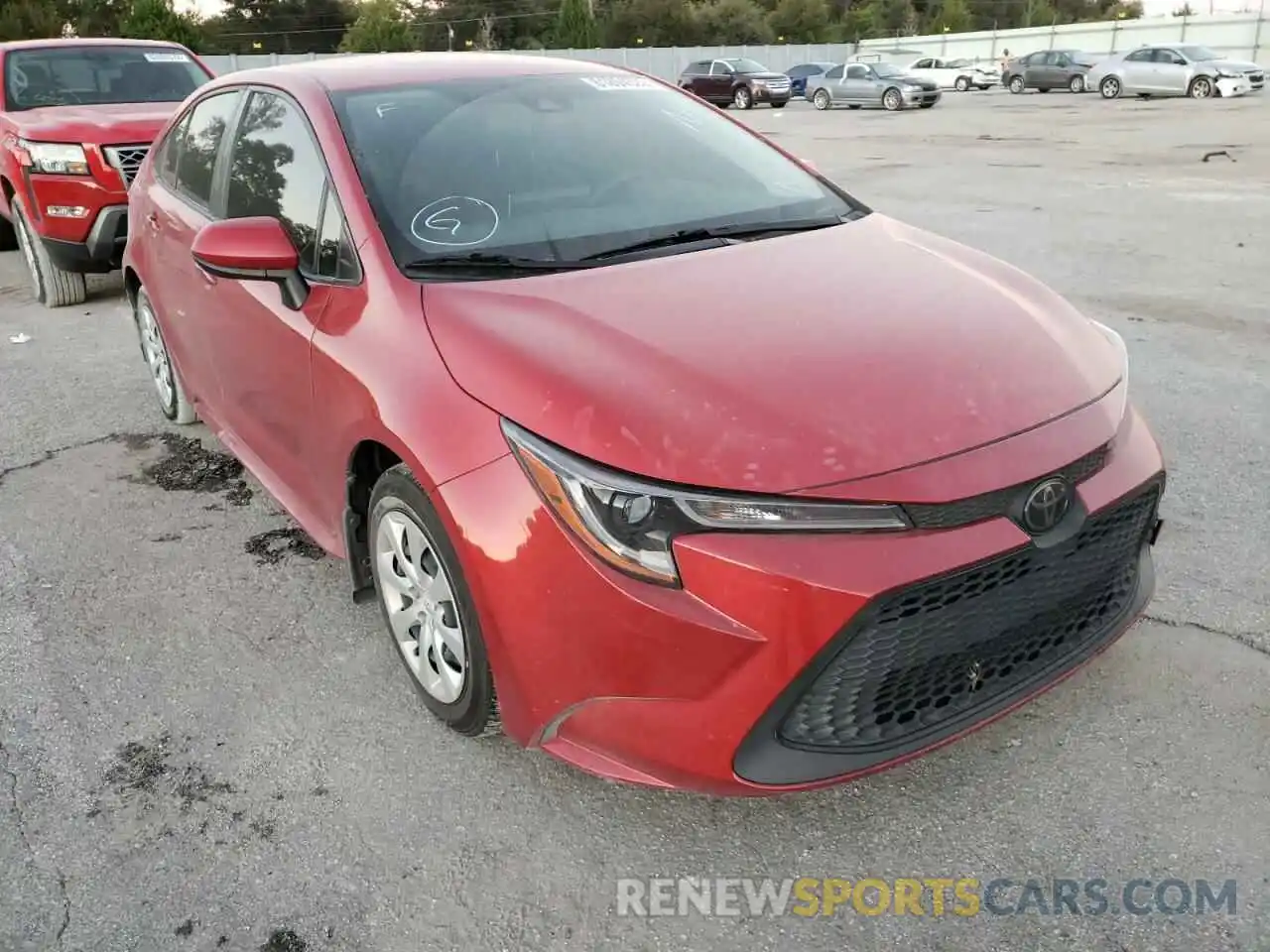 1 Photograph of a damaged car JTDEPRAE6LJ083111 TOYOTA COROLLA 2020