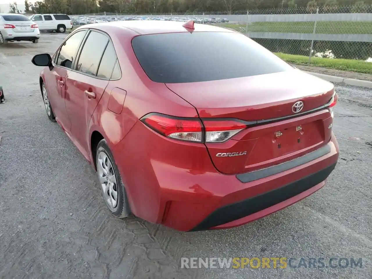 3 Photograph of a damaged car JTDEPRAE6LJ083111 TOYOTA COROLLA 2020