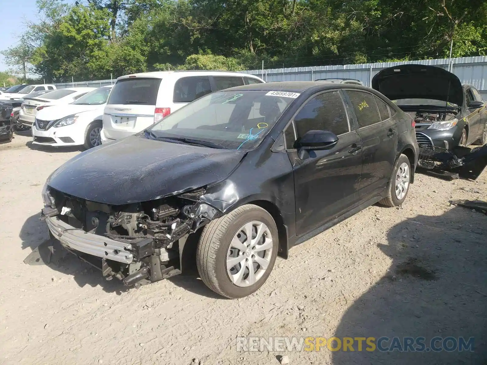 2 Photograph of a damaged car JTDEPRAE6LJ083352 TOYOTA COROLLA 2020