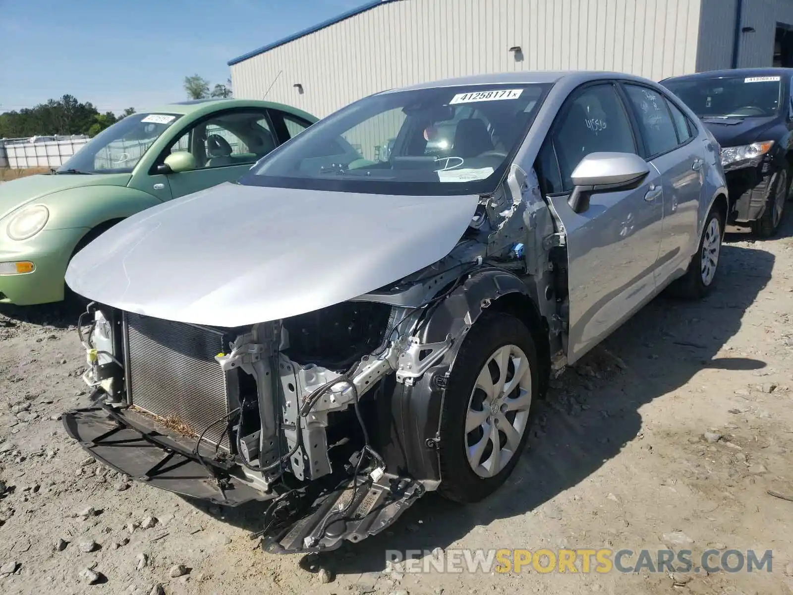 2 Photograph of a damaged car JTDEPRAE6LJ083397 TOYOTA COROLLA 2020