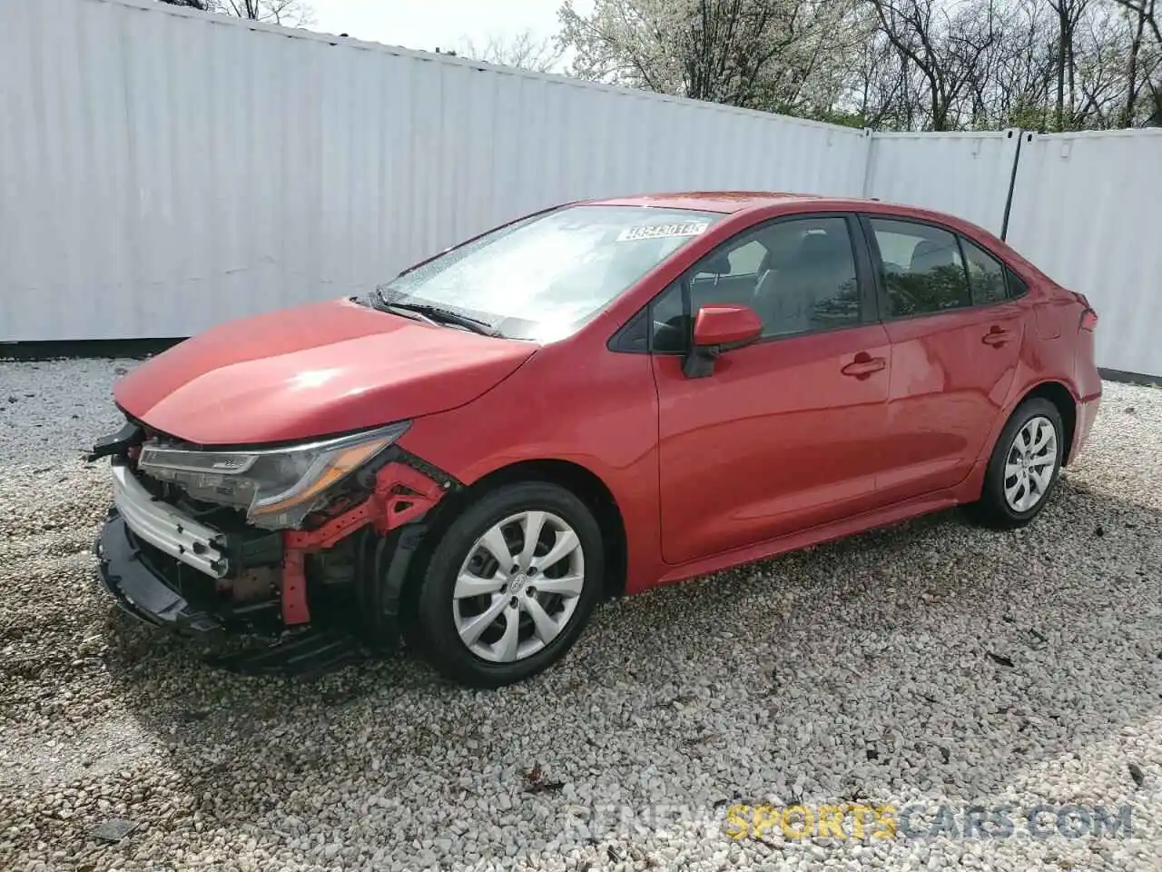 1 Photograph of a damaged car JTDEPRAE6LJ083917 TOYOTA COROLLA 2020