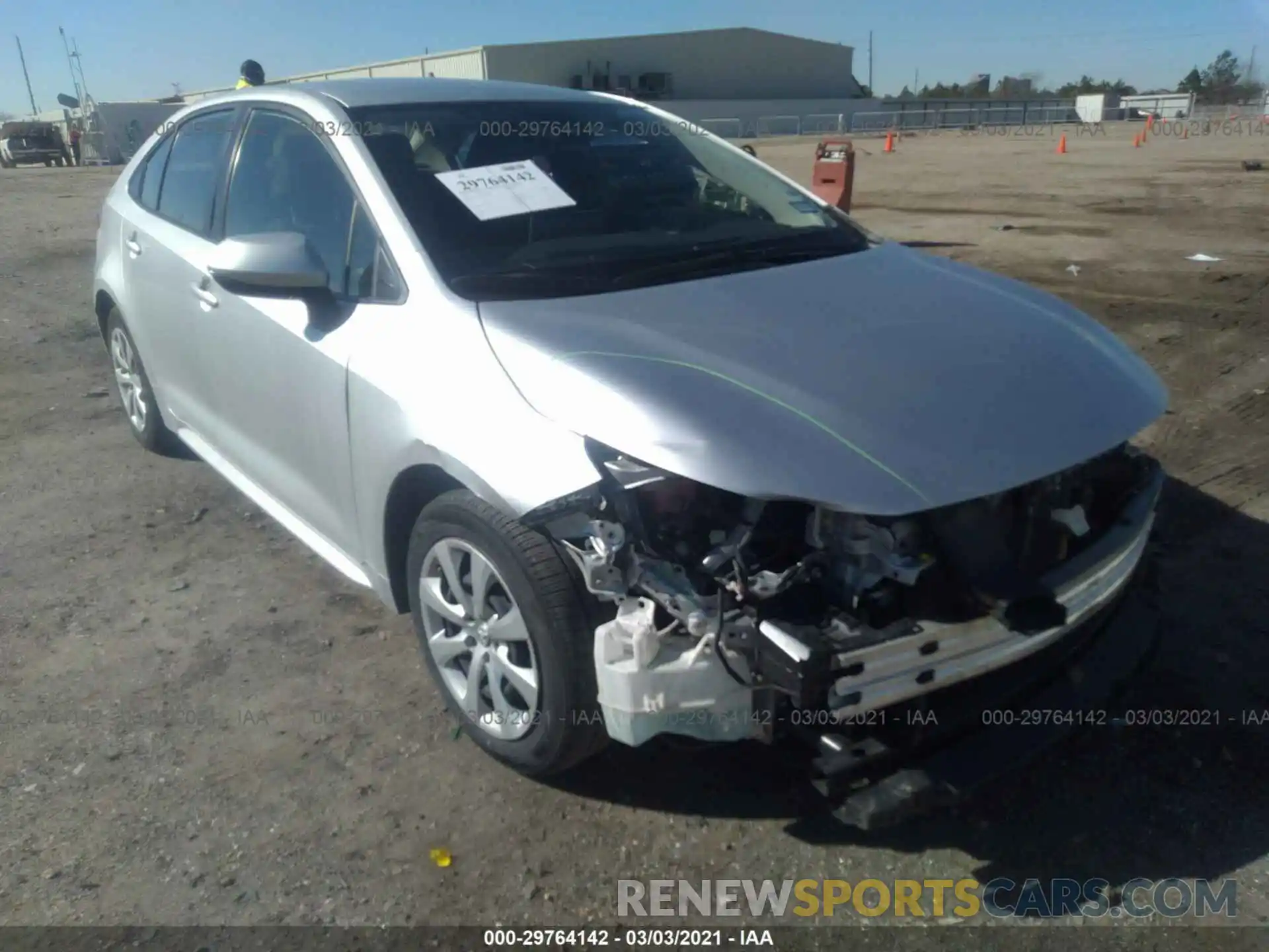 1 Photograph of a damaged car JTDEPRAE6LJ084291 TOYOTA COROLLA 2020