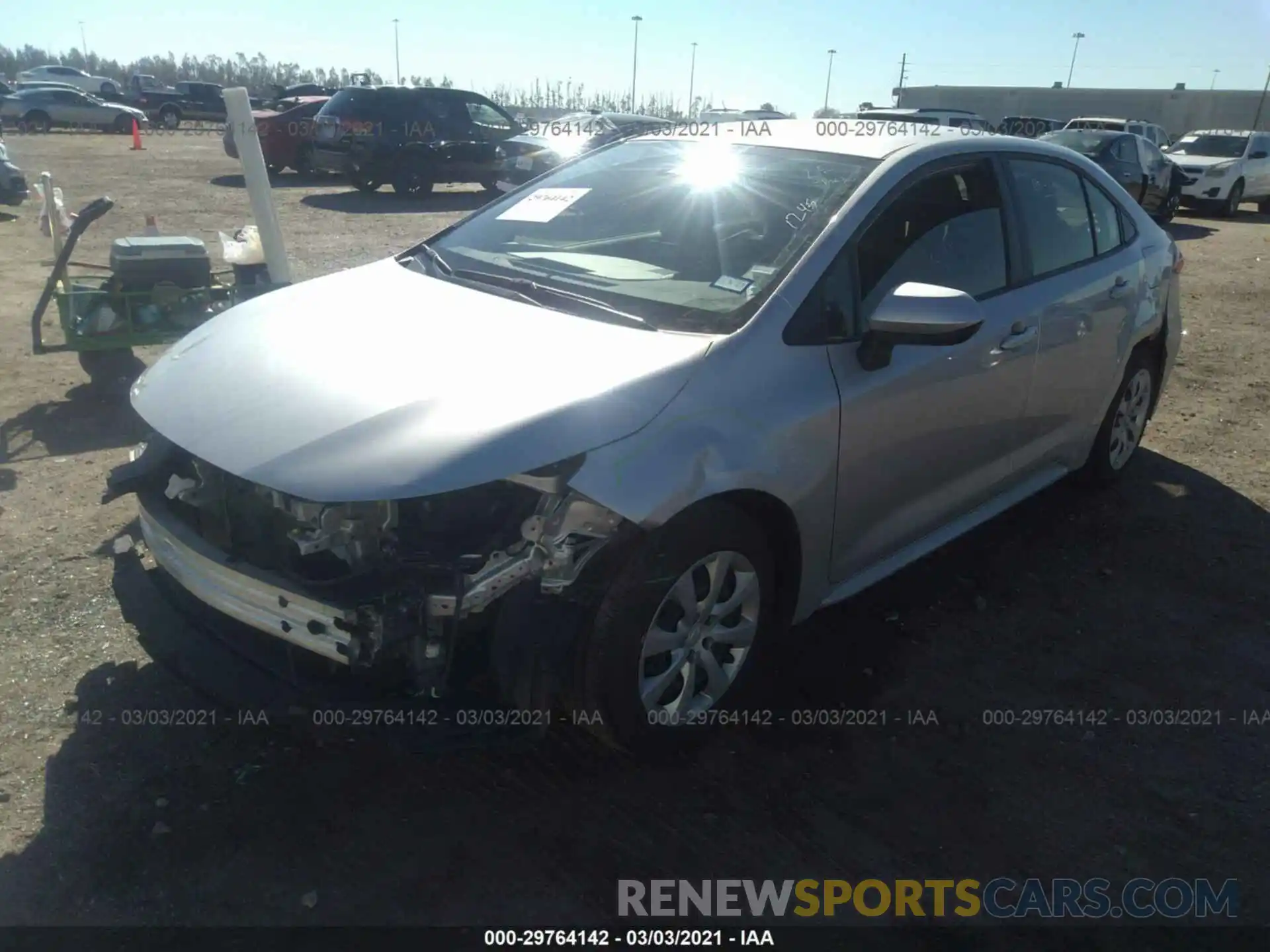 2 Photograph of a damaged car JTDEPRAE6LJ084291 TOYOTA COROLLA 2020