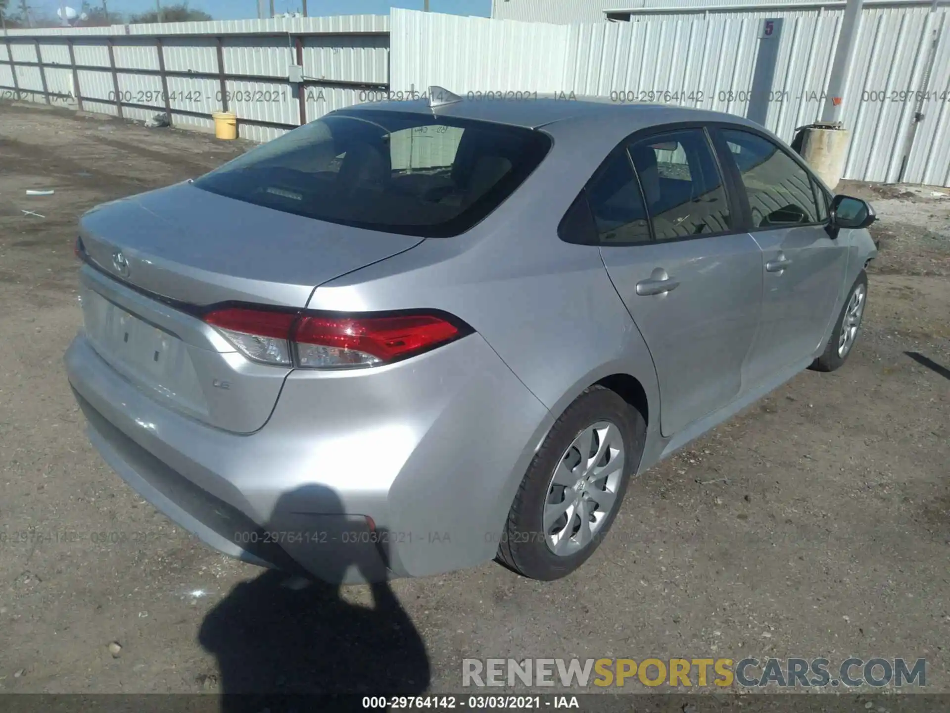 4 Photograph of a damaged car JTDEPRAE6LJ084291 TOYOTA COROLLA 2020