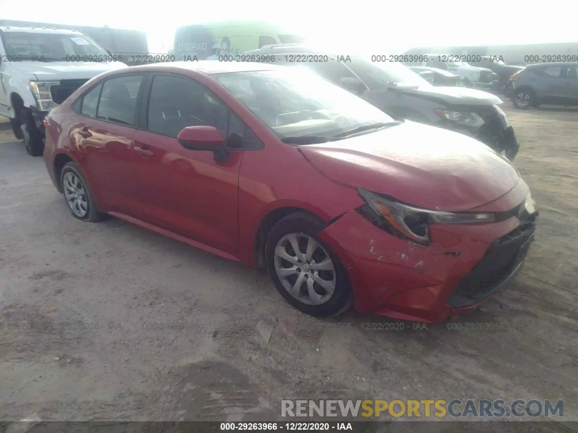 1 Photograph of a damaged car JTDEPRAE6LJ085568 TOYOTA COROLLA 2020