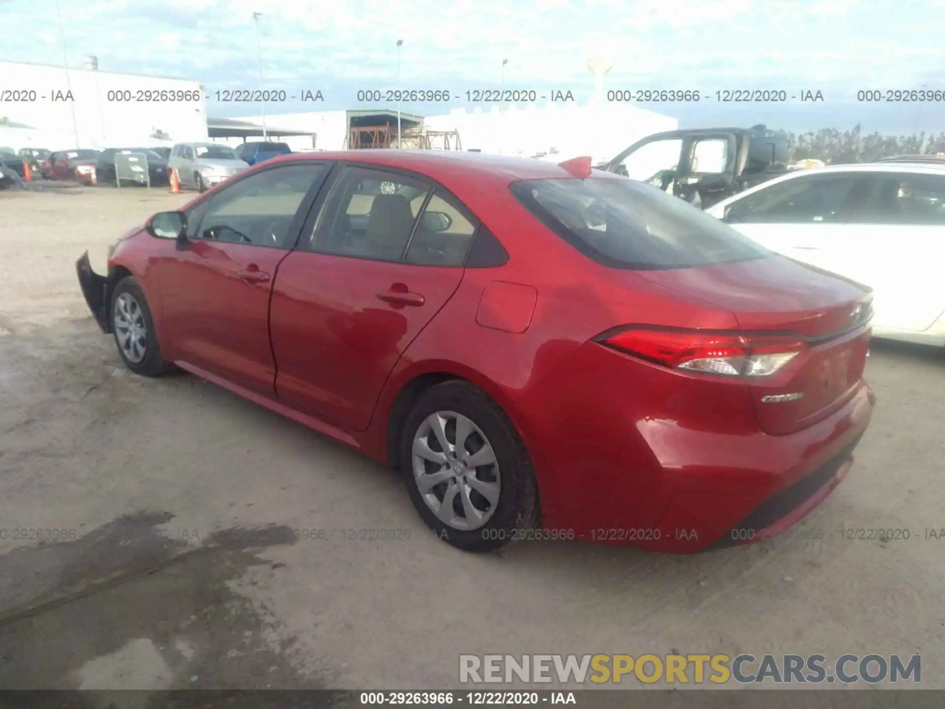 3 Photograph of a damaged car JTDEPRAE6LJ085568 TOYOTA COROLLA 2020