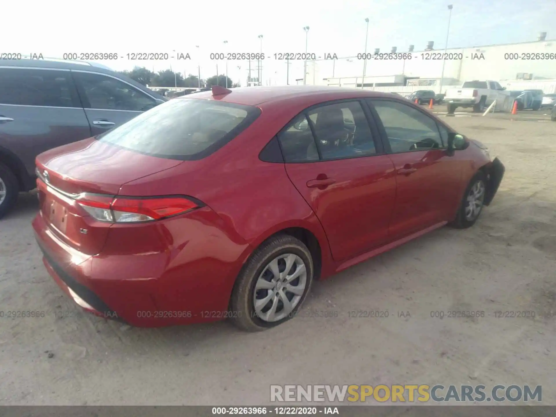 4 Photograph of a damaged car JTDEPRAE6LJ085568 TOYOTA COROLLA 2020