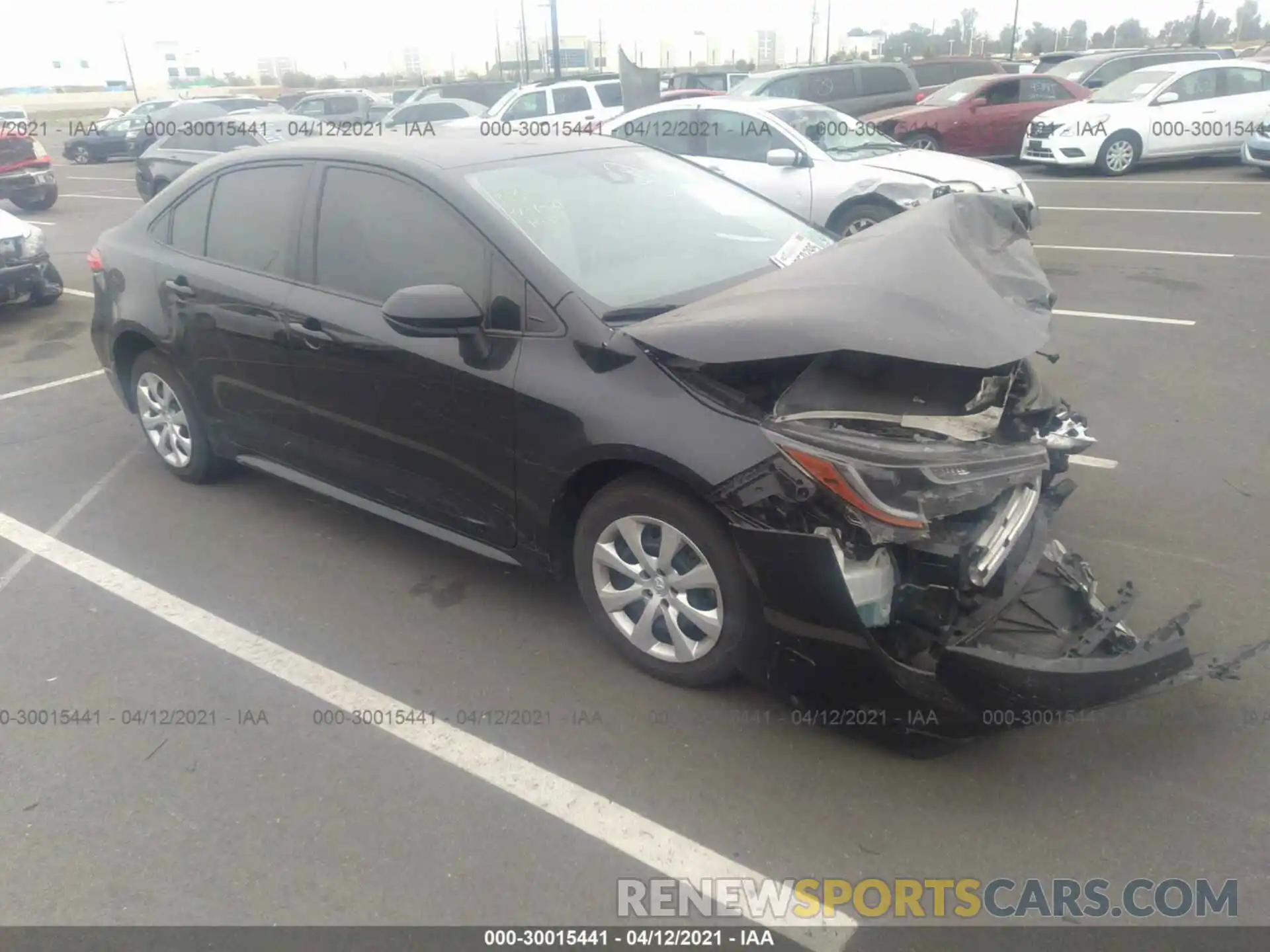 1 Photograph of a damaged car JTDEPRAE6LJ086042 TOYOTA COROLLA 2020