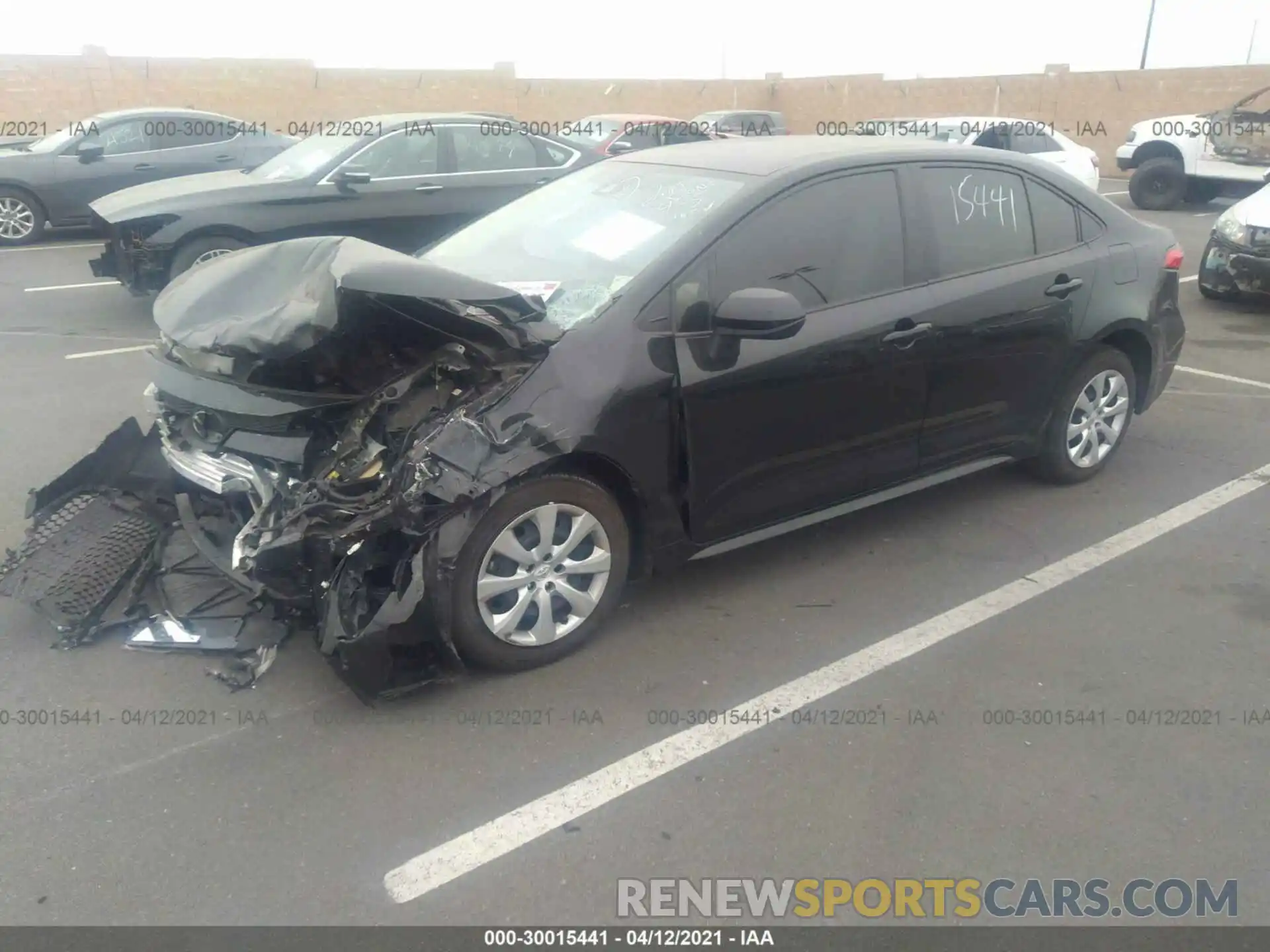 2 Photograph of a damaged car JTDEPRAE6LJ086042 TOYOTA COROLLA 2020