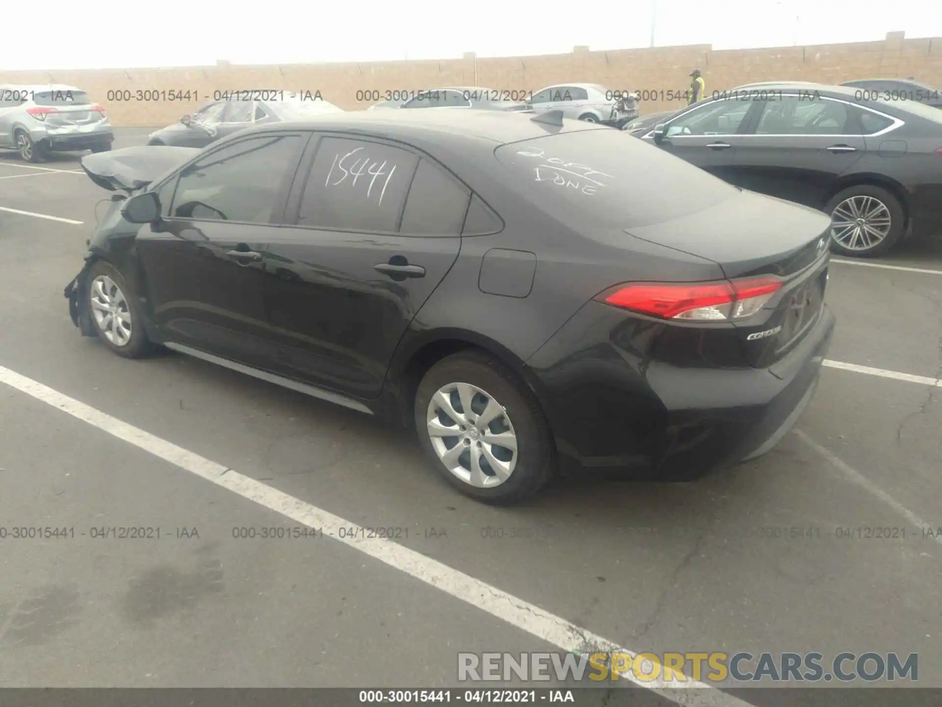 3 Photograph of a damaged car JTDEPRAE6LJ086042 TOYOTA COROLLA 2020