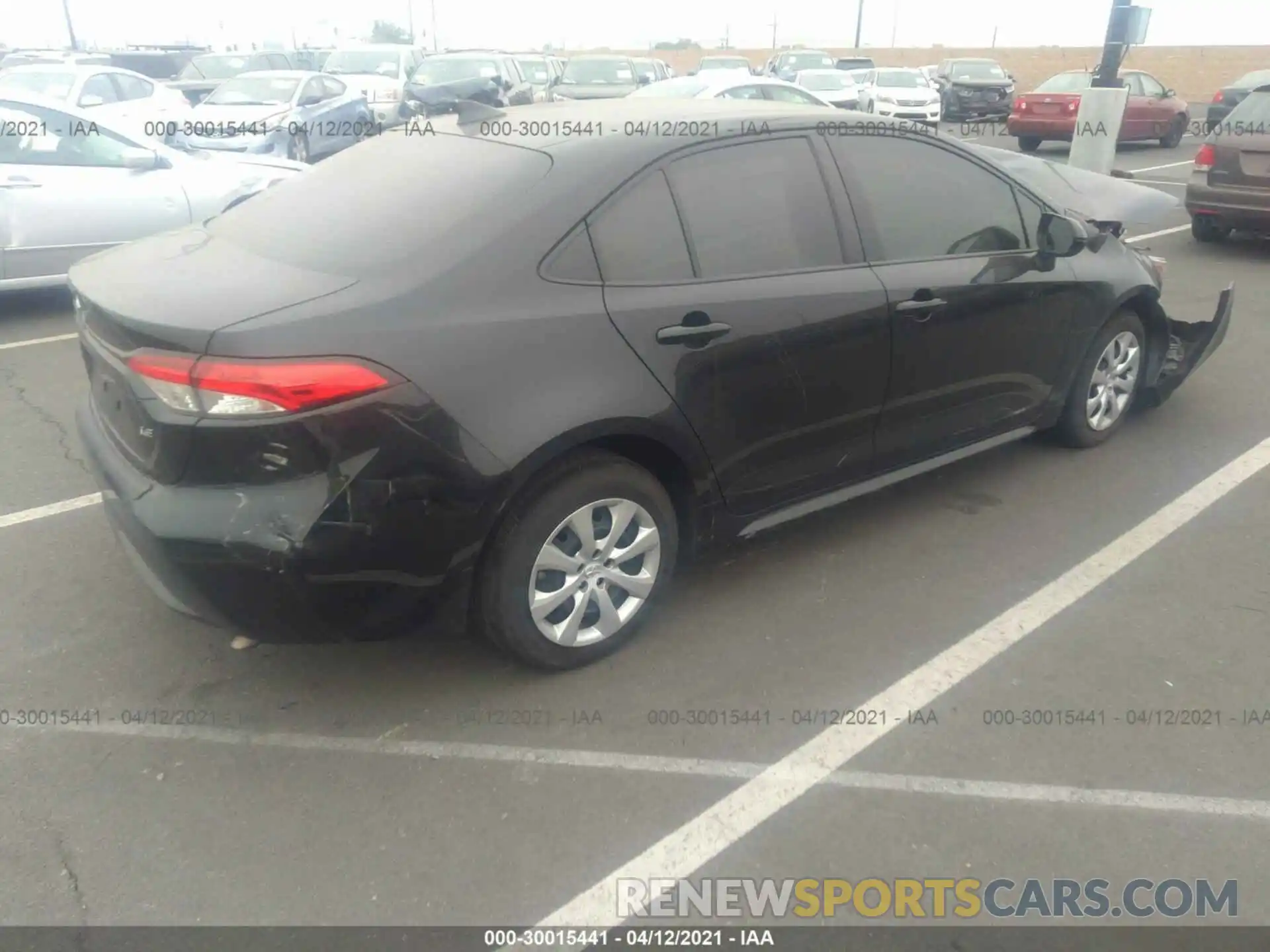 4 Photograph of a damaged car JTDEPRAE6LJ086042 TOYOTA COROLLA 2020